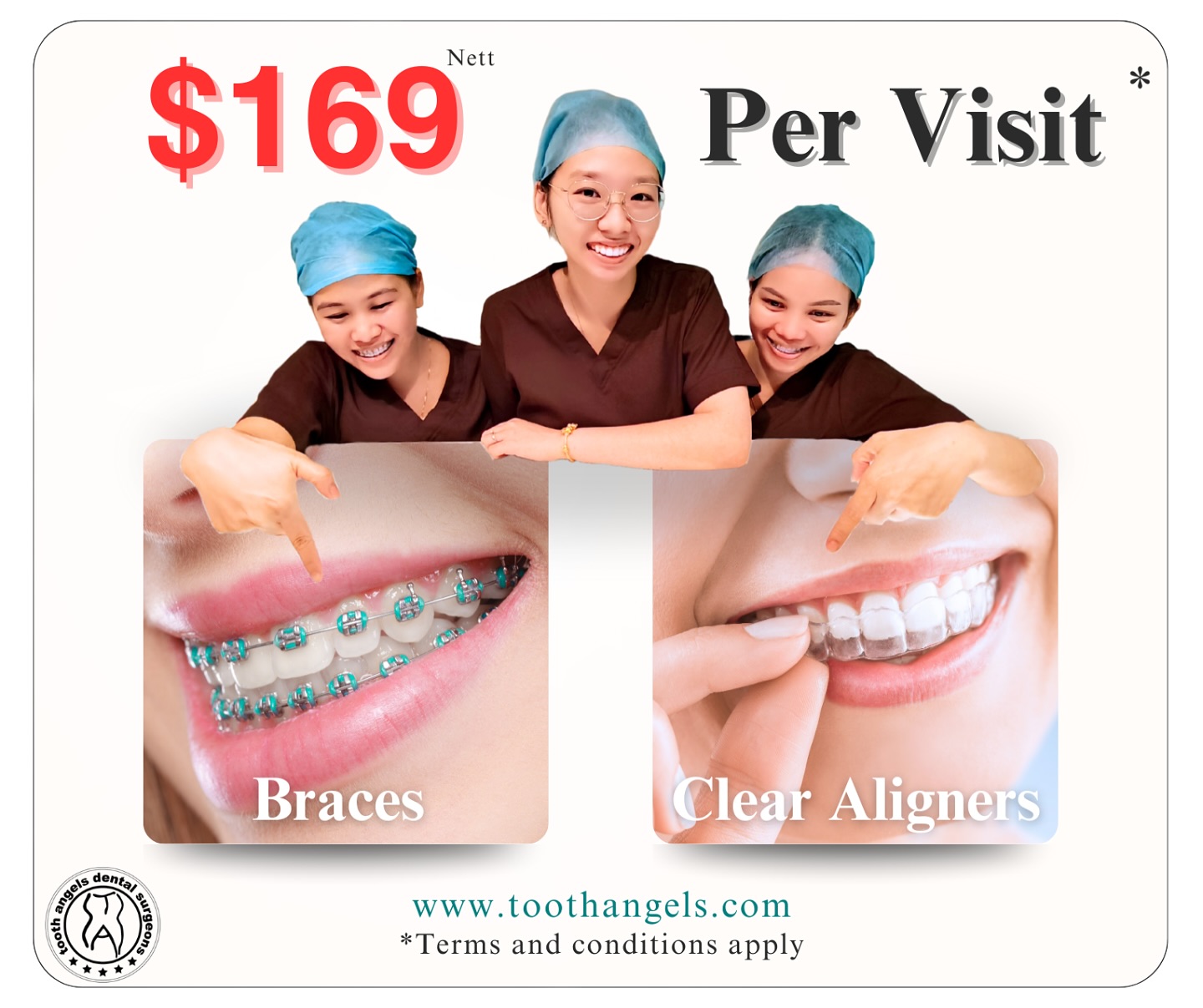 Tooth Angels Dental Surgeons Facebook ad: Deciding between Braces or Clear Aligners?