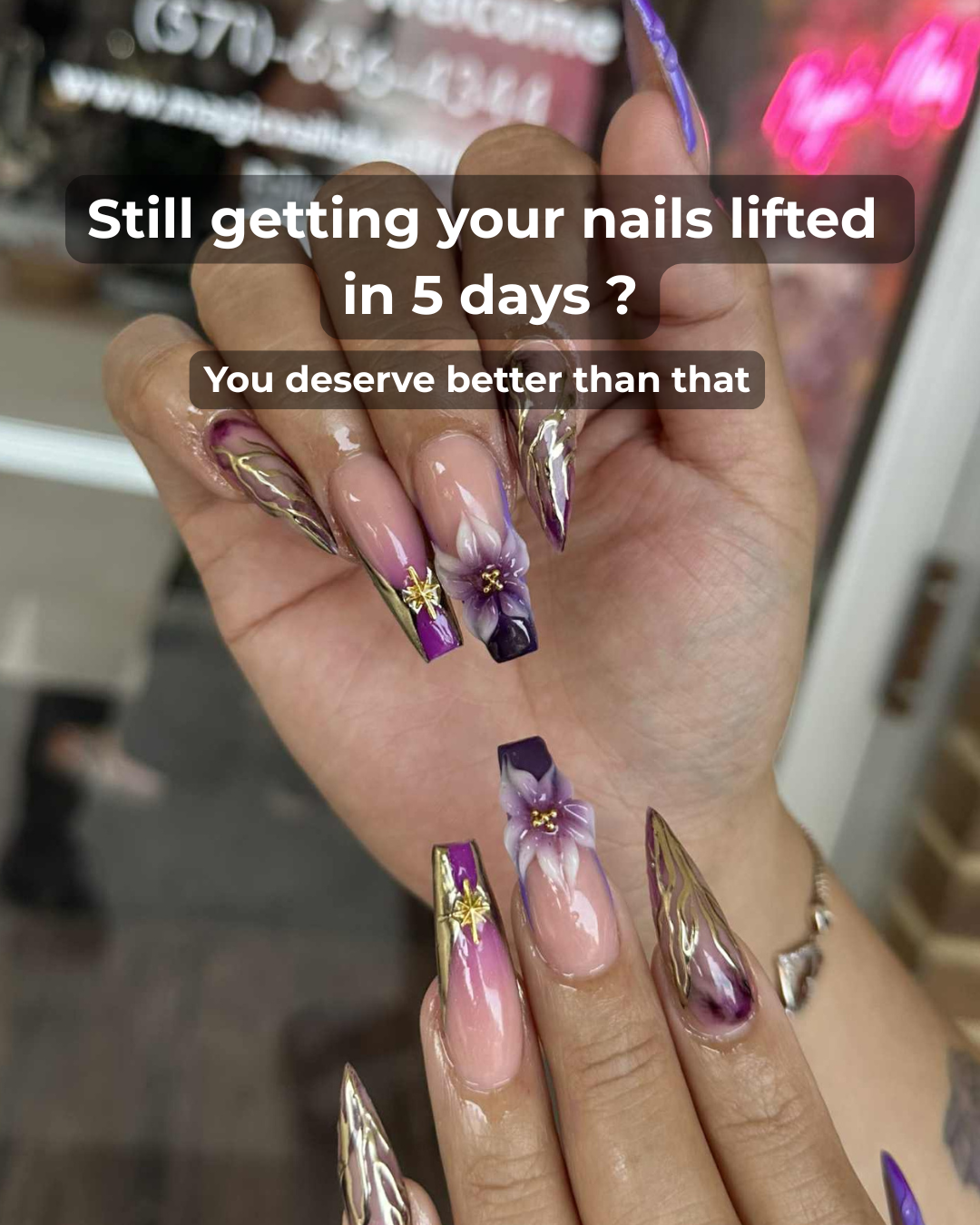 Magic Nails Facebook ad: Dumfries Queens!