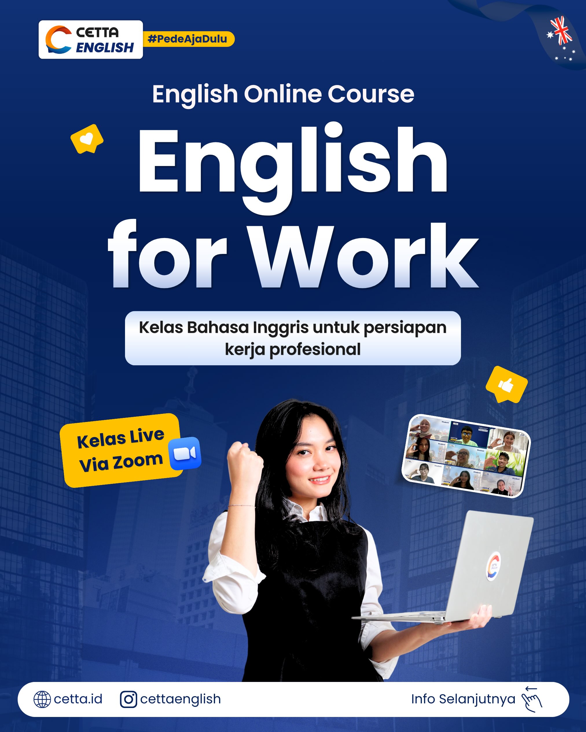 Cetta Bahasa Inggris Facebook ad: Kalau kamu ngerasa aku tuh bisa… tapi kok…