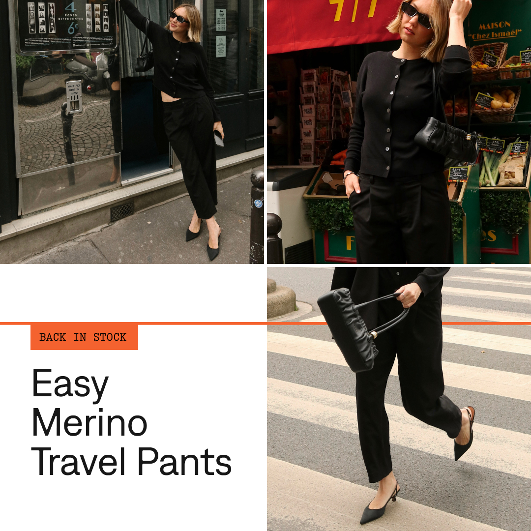 Unbound Merino Facebook ad: Travel Easier, Pack Less