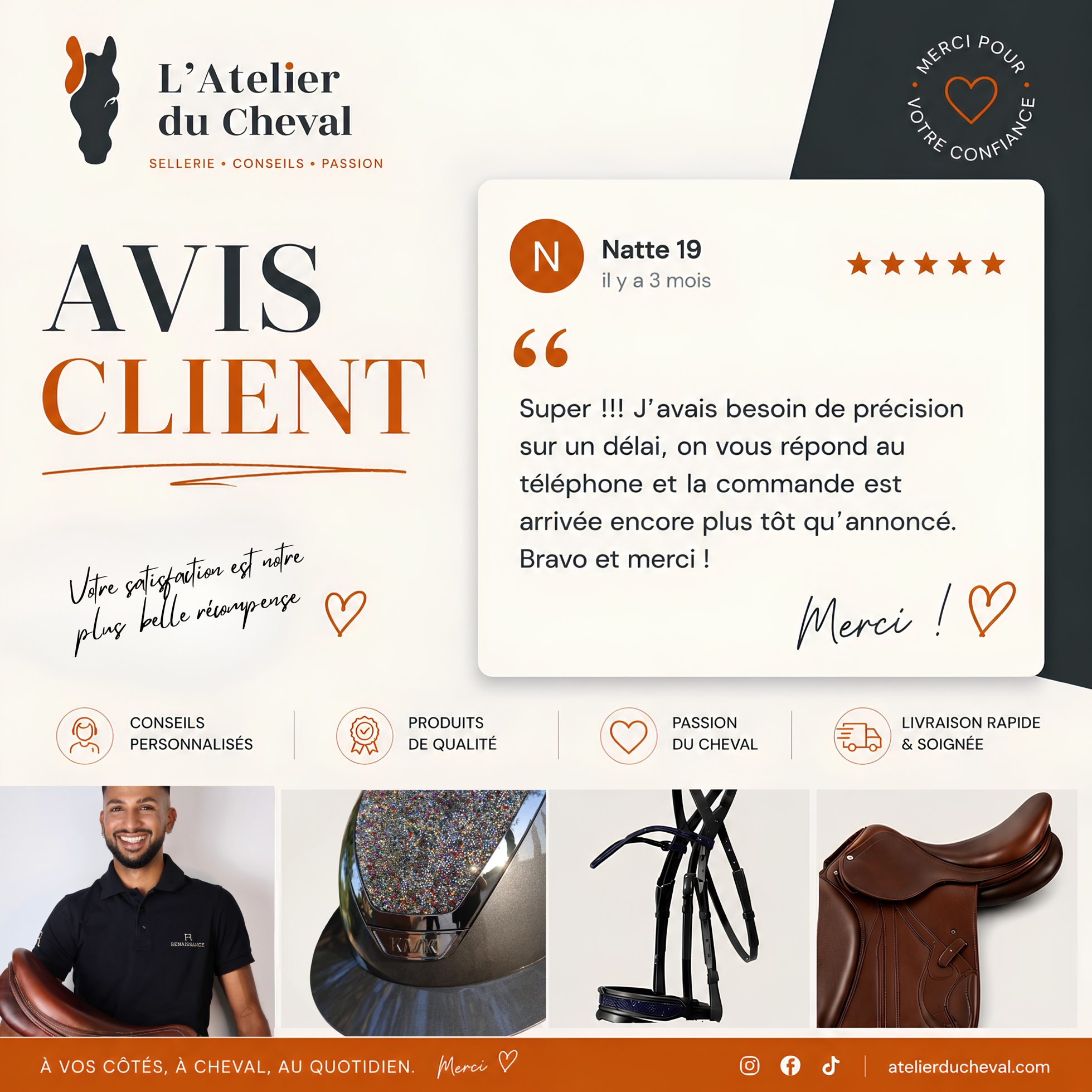 Sellerie L'Atelier du Cheval Facebook ad from Sep 4, 2026