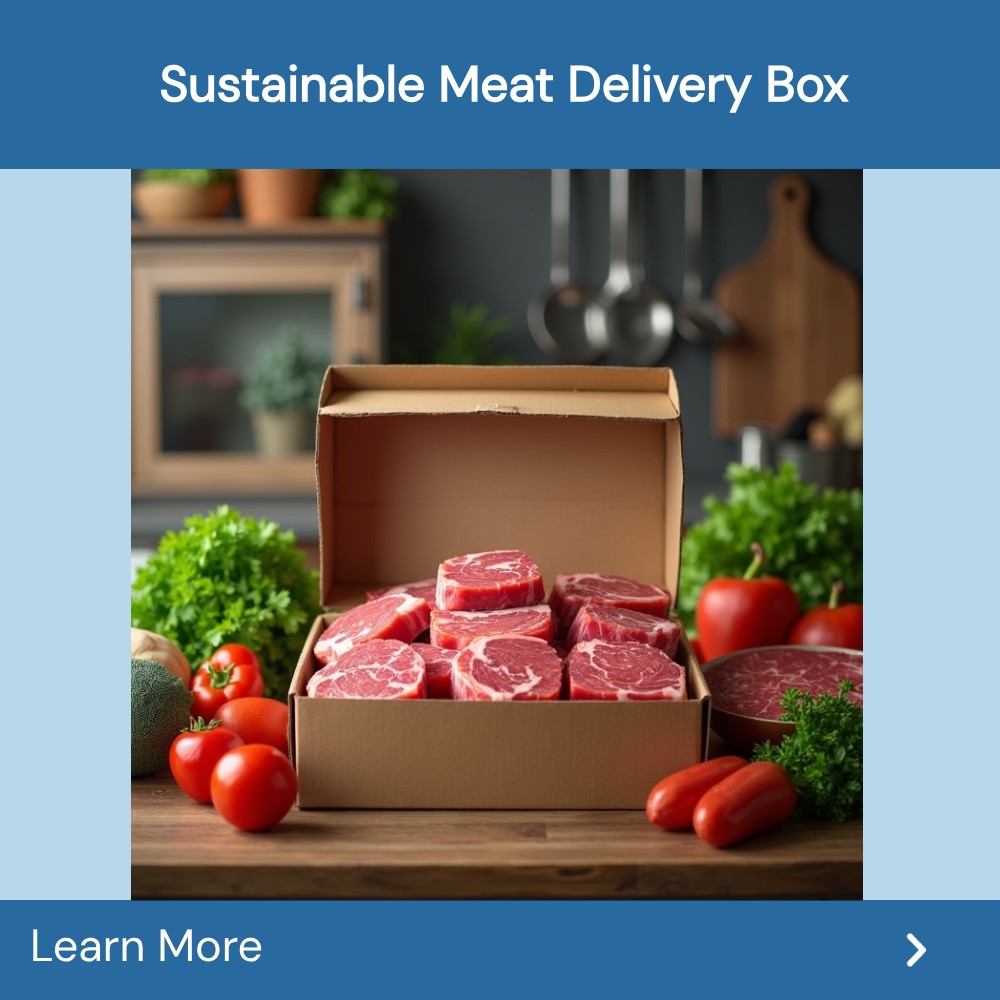 SearchableOnline Wavesight Facebook ad: Sustainable Meat Delivery Box