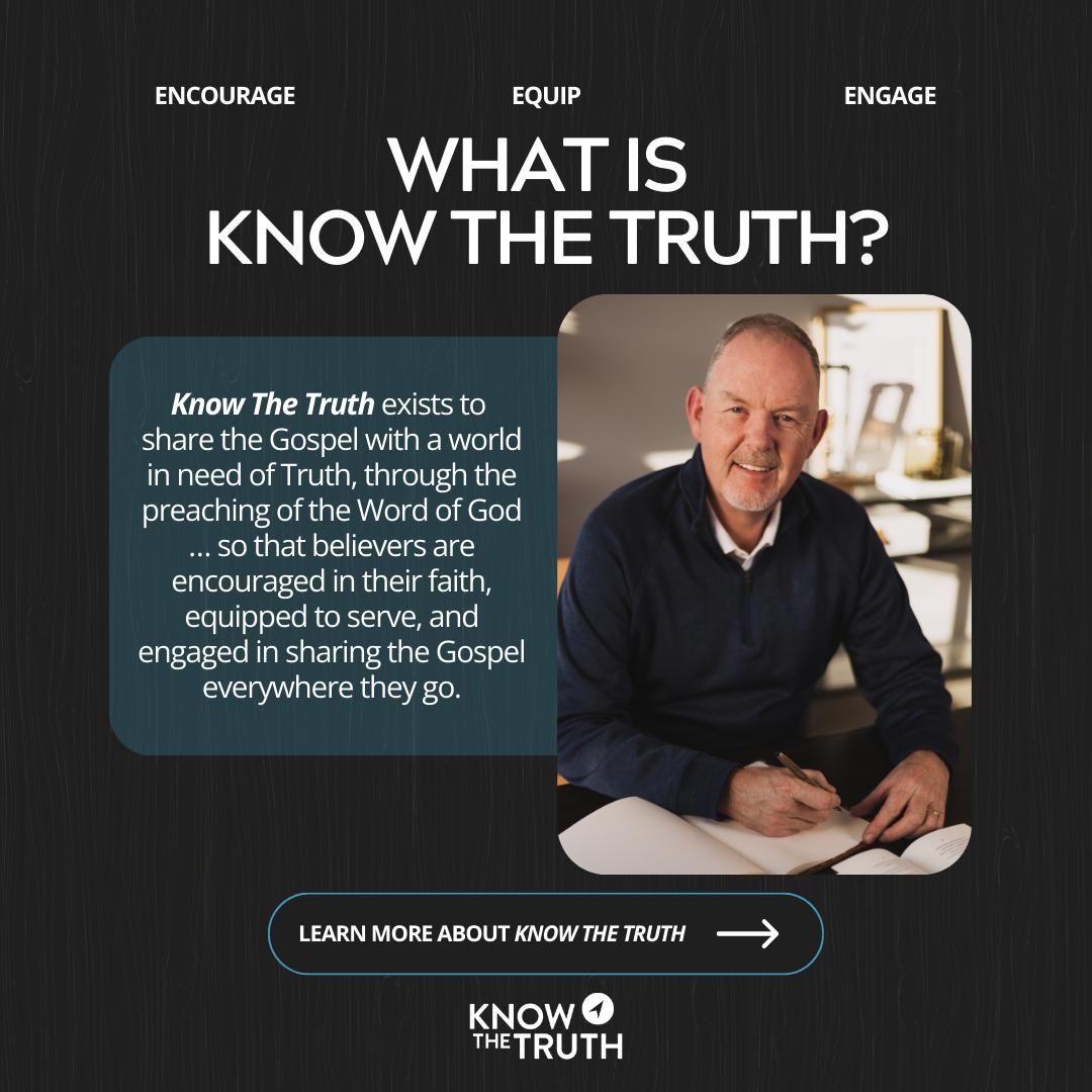 Know The Truth with Philip De Courcy Facebook ad: Know The Truth exists to proclaim God’s Word…