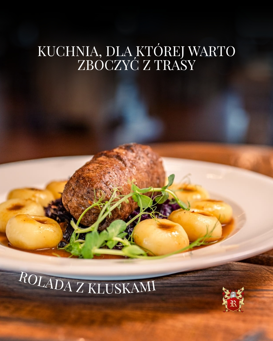 Restauracja i Hotel Rycerski Facebook ad: Jedno miejsce. Wiele powodów, żeby zostać na dłużej