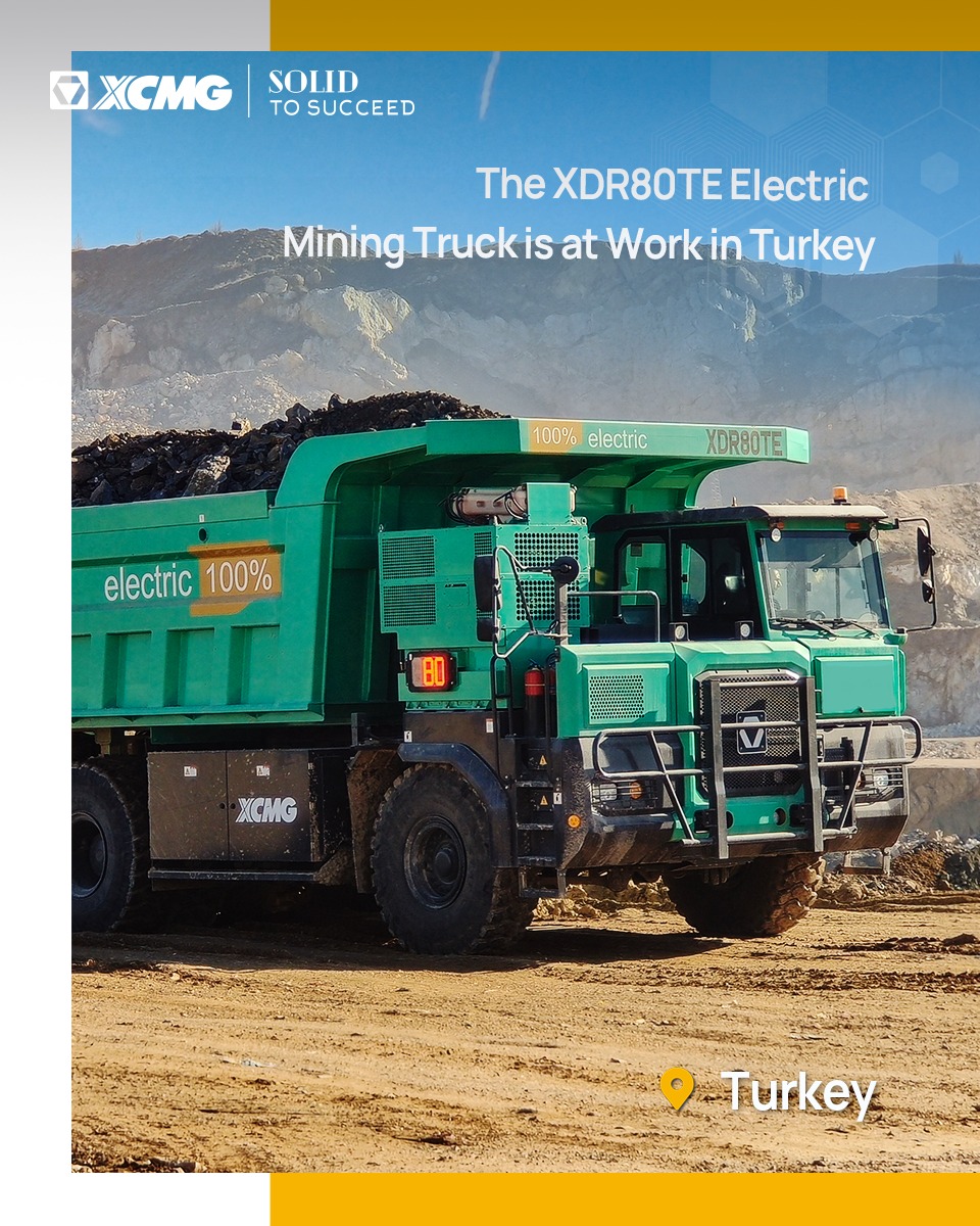 XCMG Group Facebook ad: At a quarry in Turkey, XCMG’s XDR80TE electric…