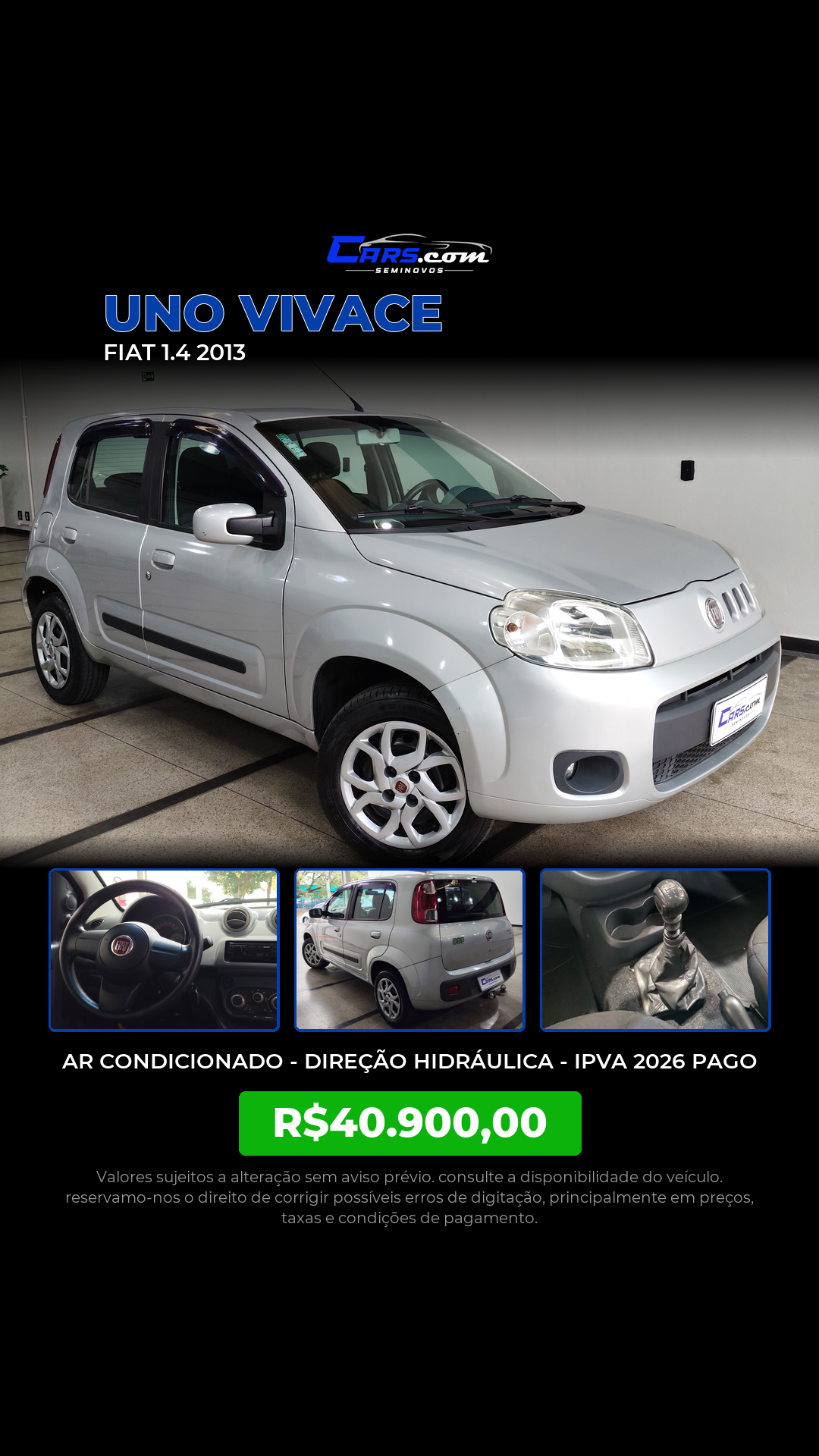 Cars.comseminovos Facebook ad from Aug 6, 2026