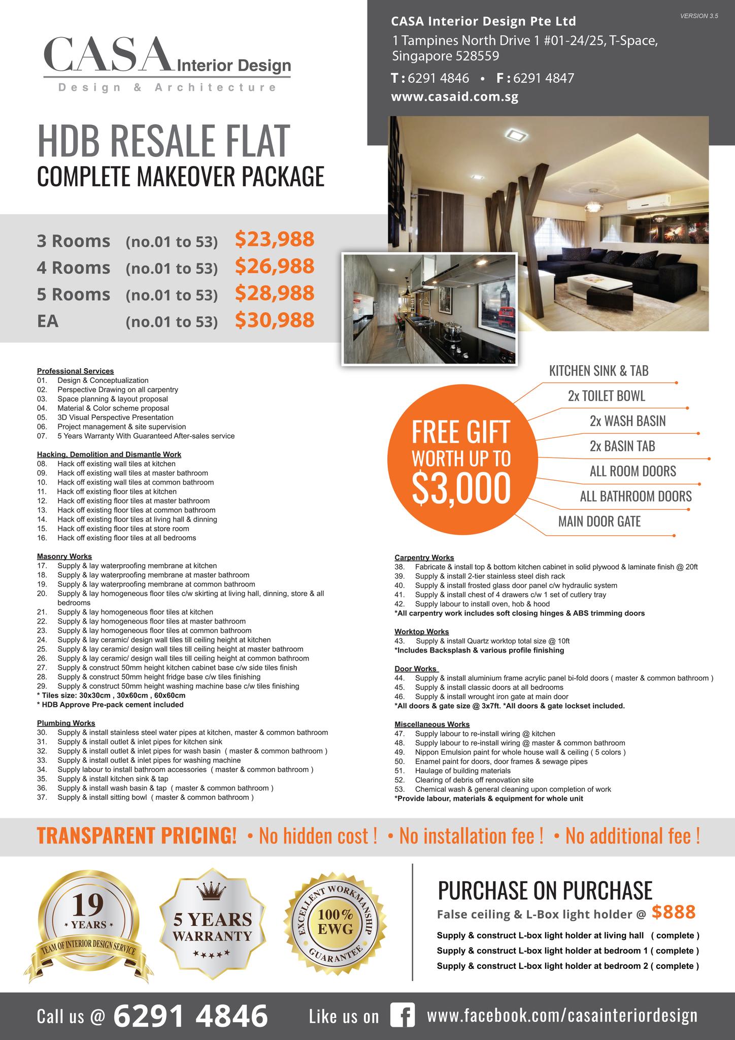 Casa Interior Design Pte Ltd Facebook ad