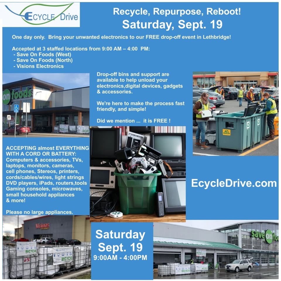 EcycleDrive.com Facebook ad: Electronic and appliance clutter gett in your way?