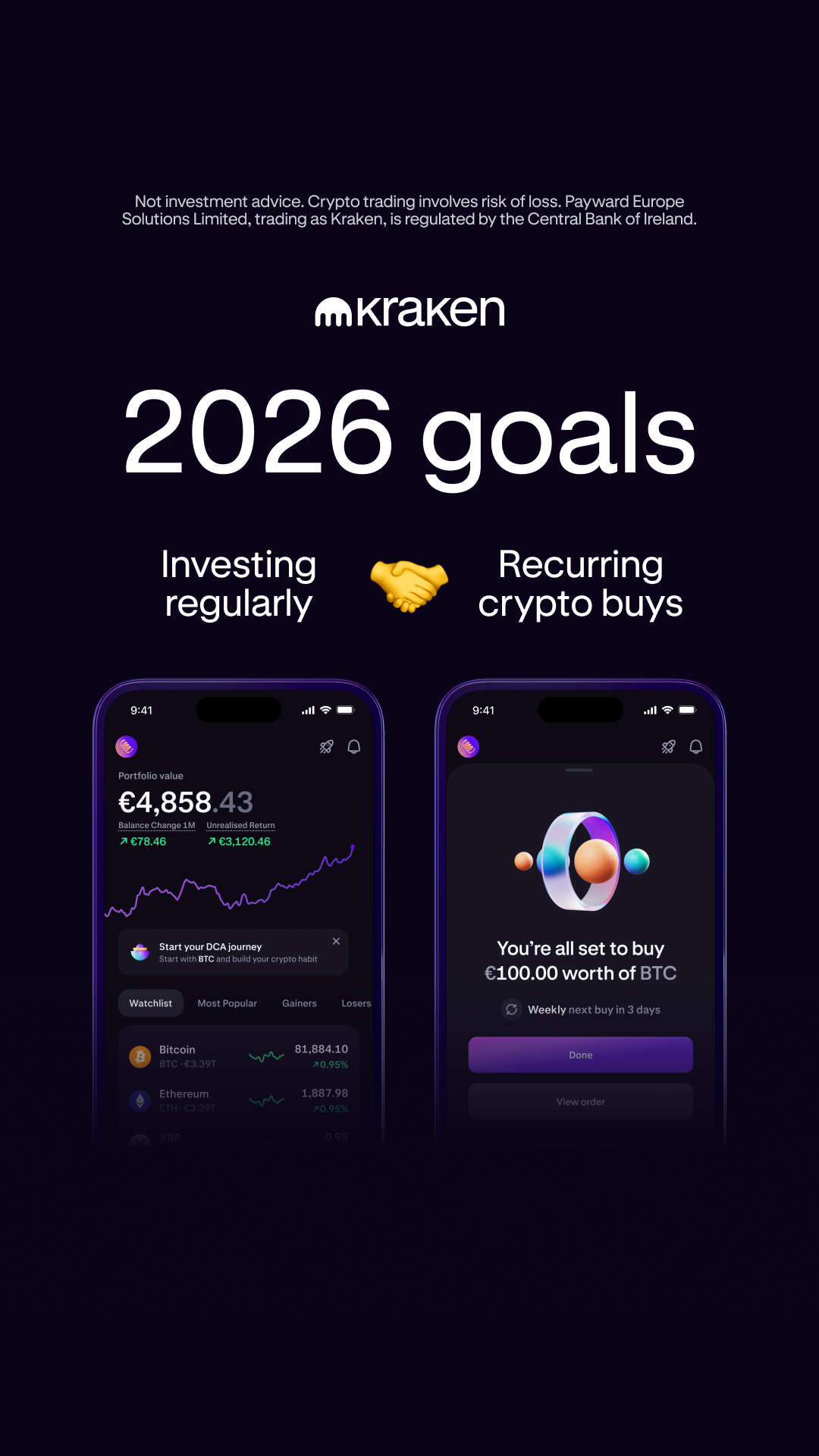 Kraken Digital Asset Exchange Facebook ad