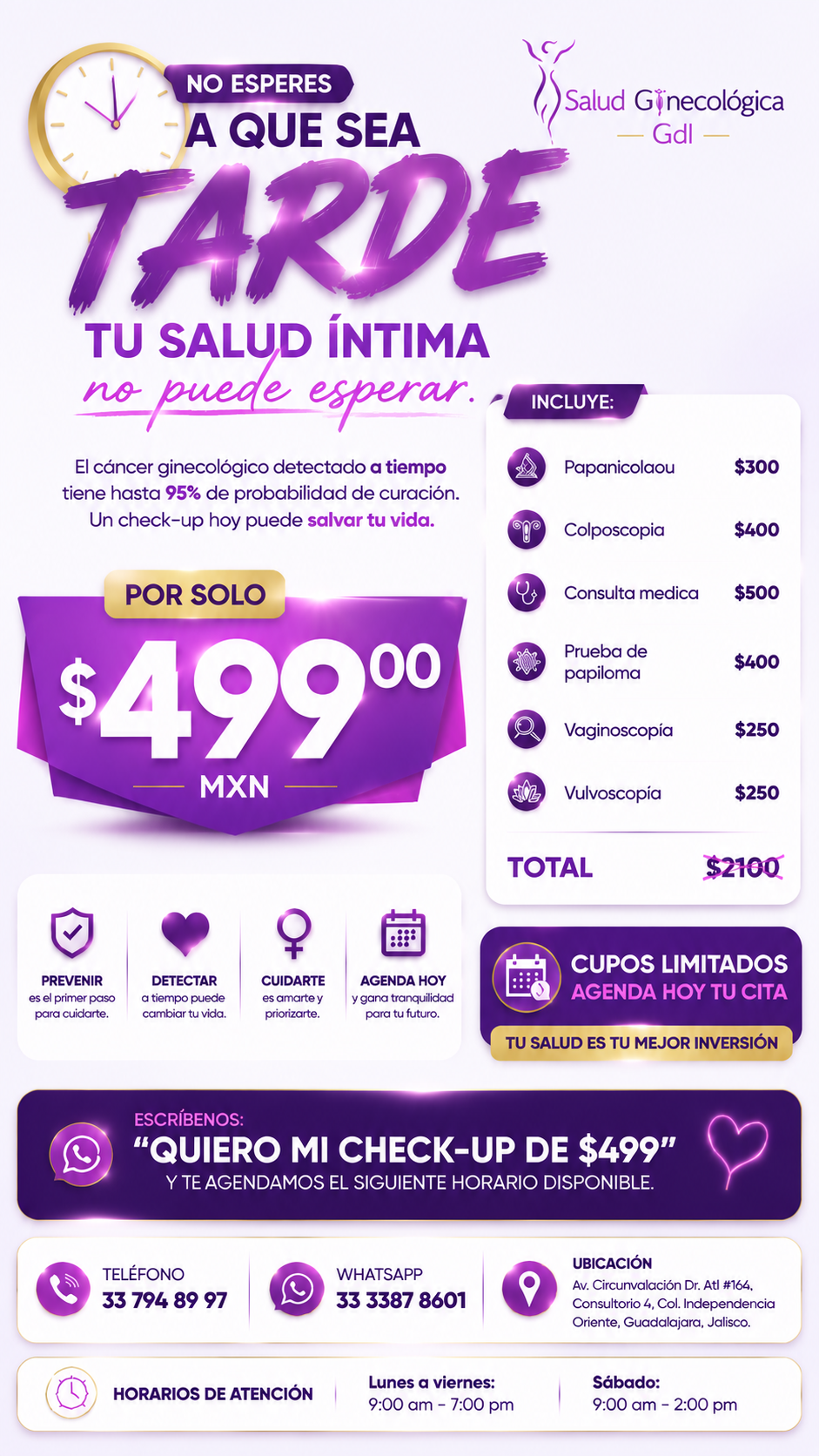 Salud Ginecológica Gdl Facebook ad from Jul 7, 2026