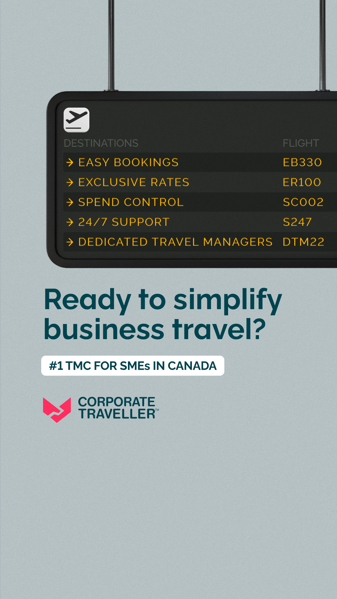 Corporate Traveller Canada Facebook ad
