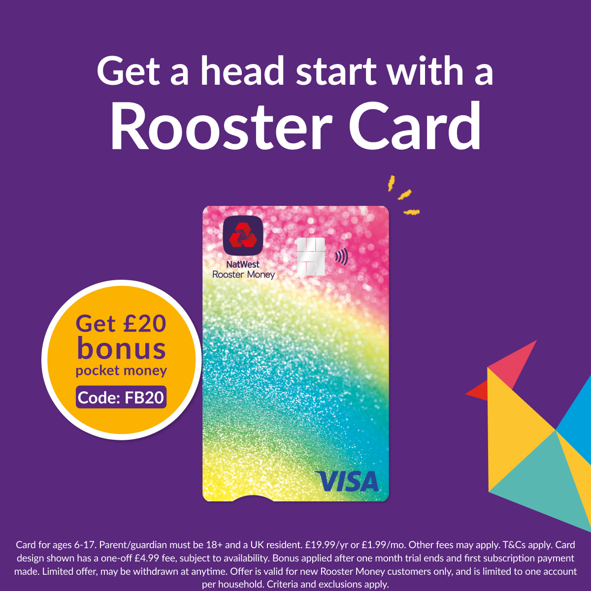 NatWest Rooster Money Facebook ad