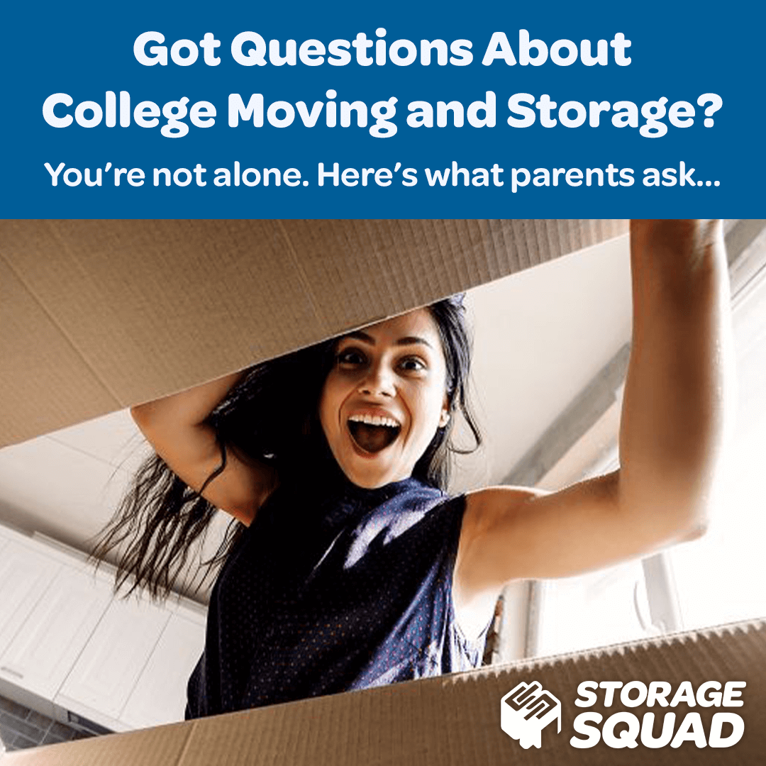 Storage Squad Facebook ad: Have questions about college summer storage?