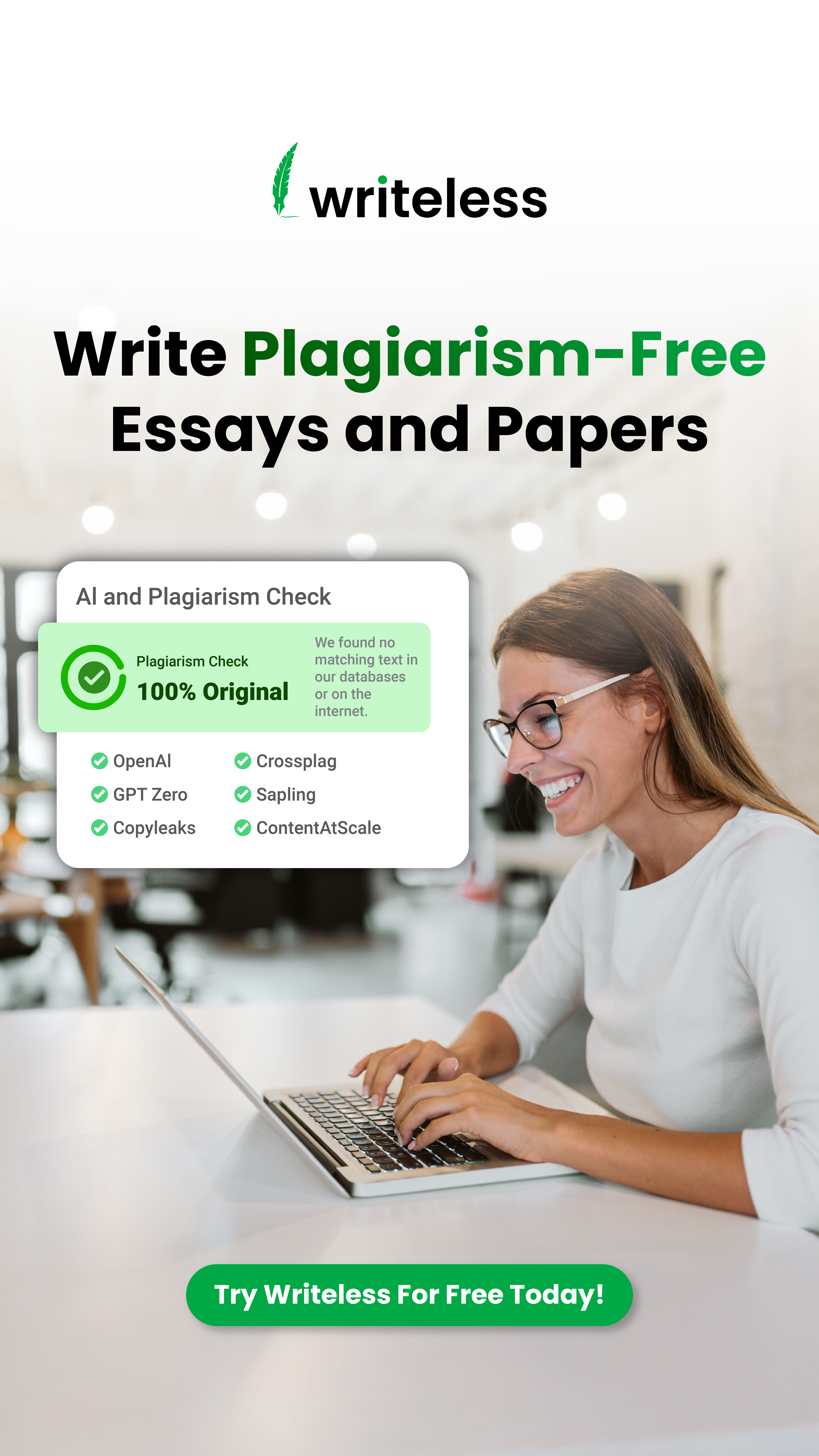 Writeless AI Facebook ad