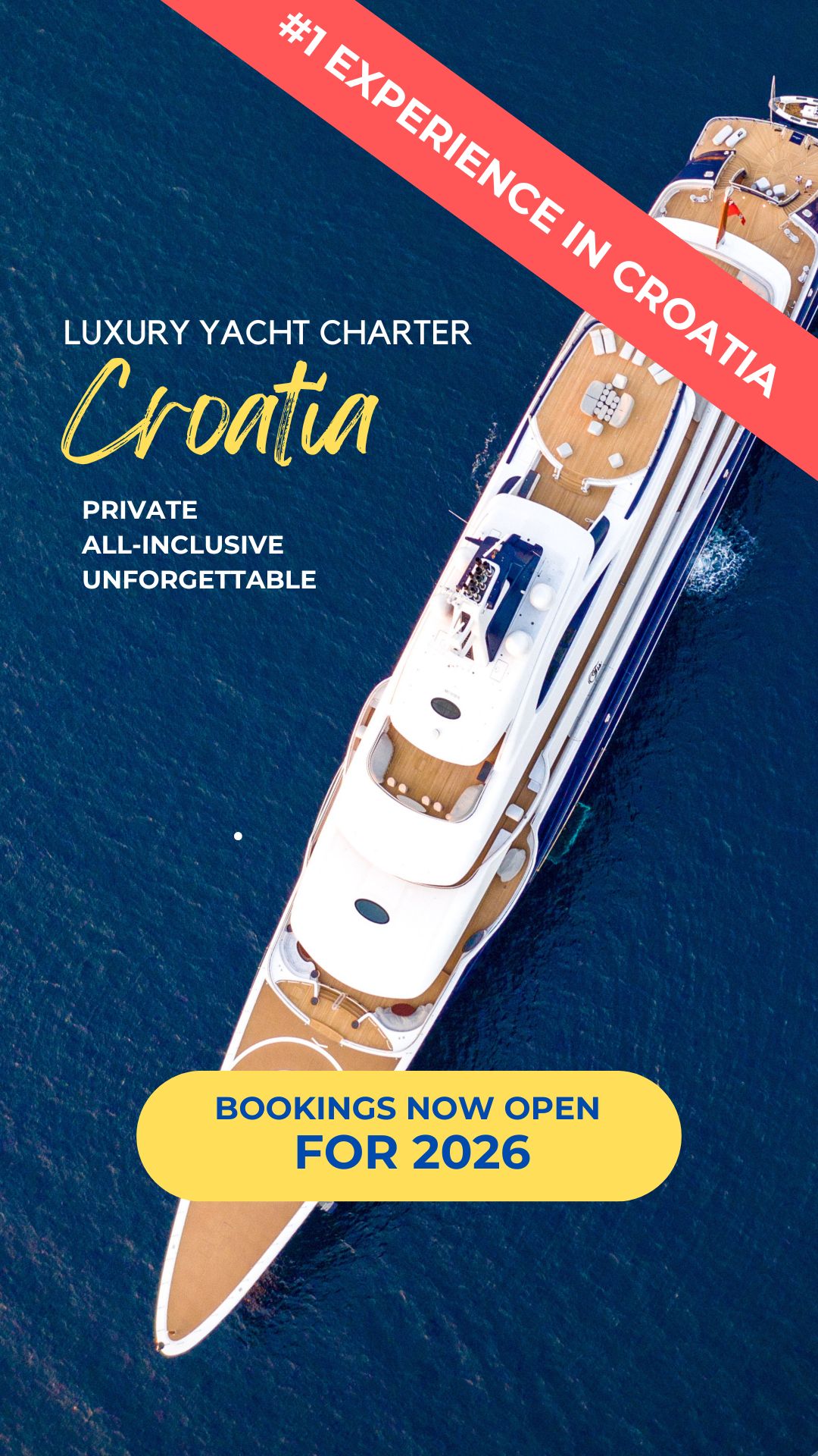 Luxury Yacht Charter Croatia Facebook ad