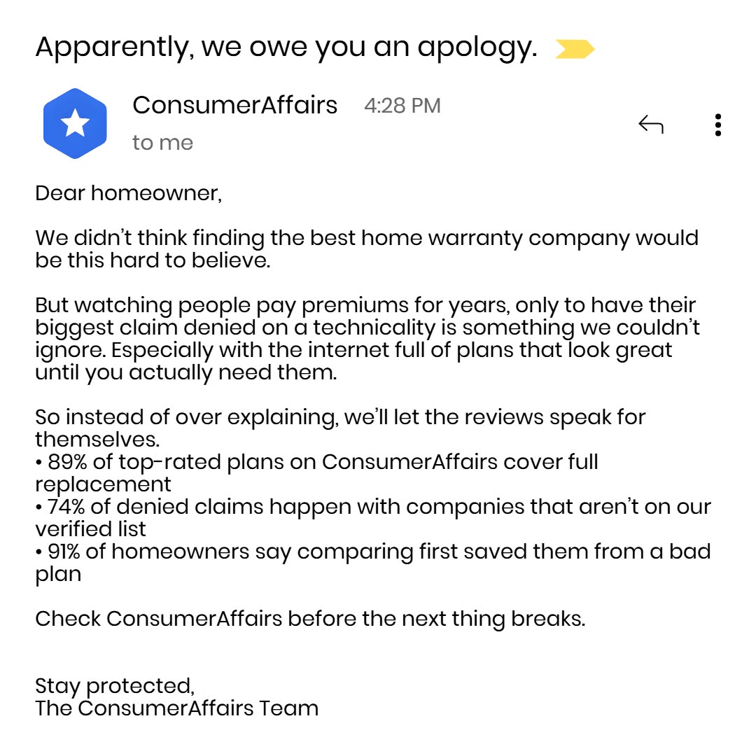 ConsumerAffairs Facebook ad