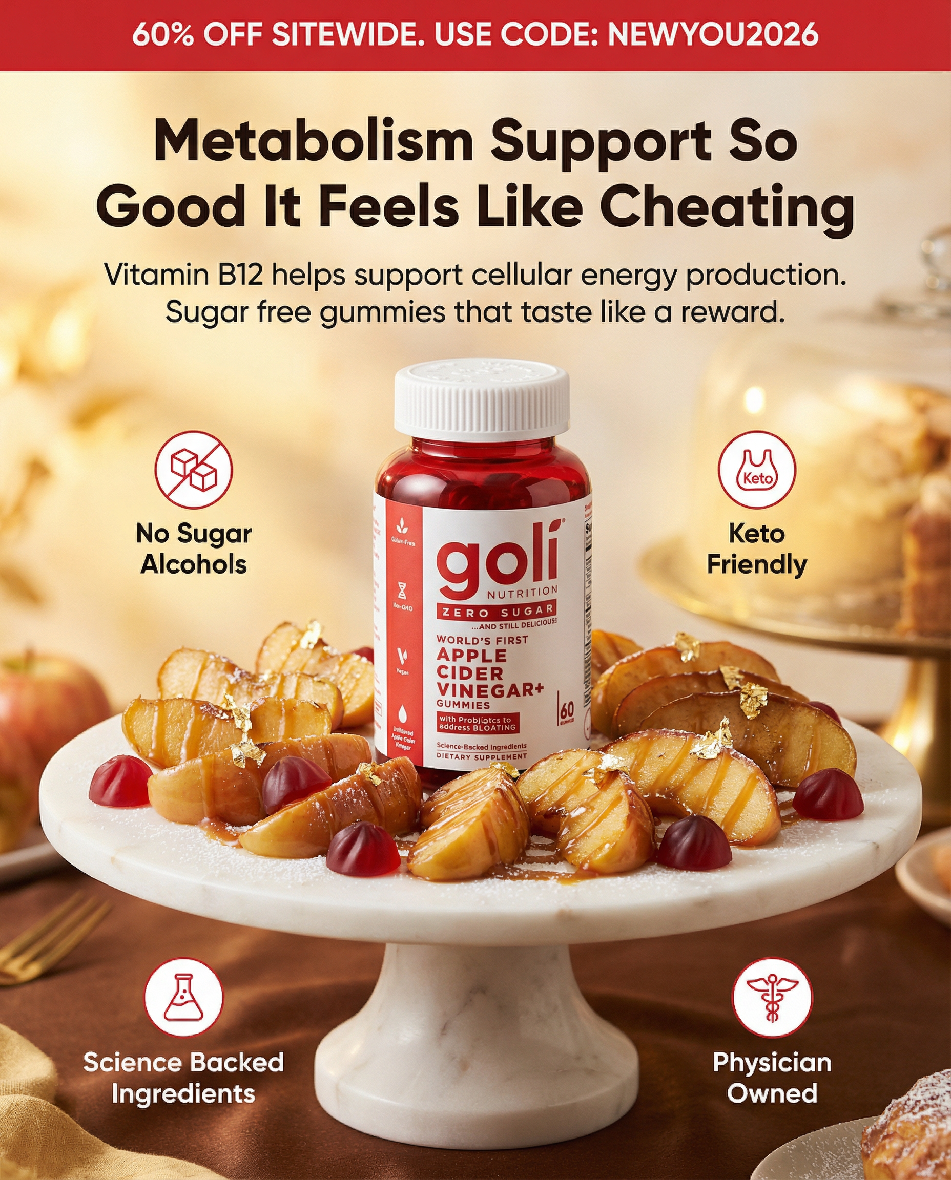 Goli Facebook ad: CODE: NEWYOU2026 - 60% OFF! Buy a Bundle Now! Free Shipping