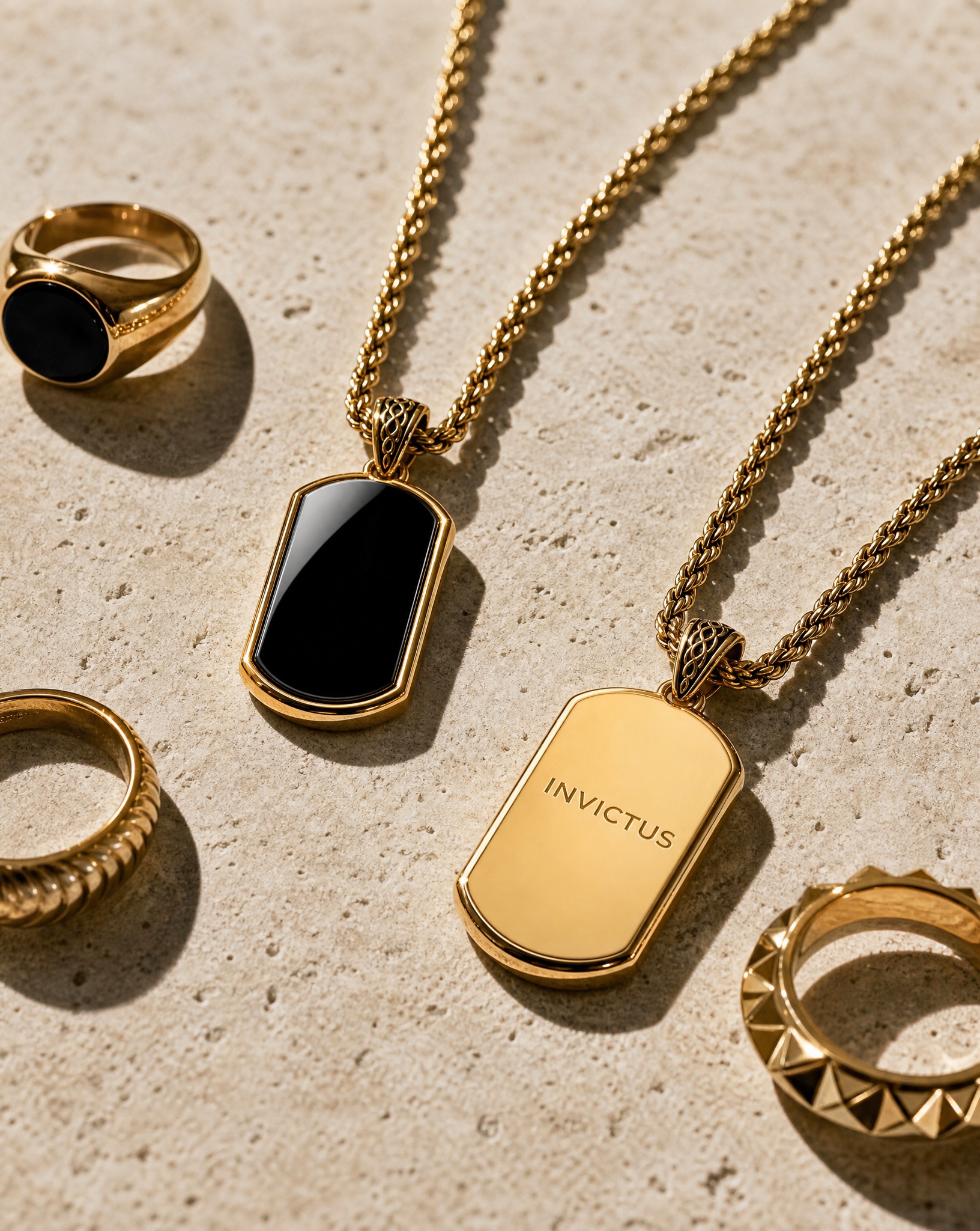 Invictus Facebook ad: Handcrafted in precious metal. No lookalikes, no…