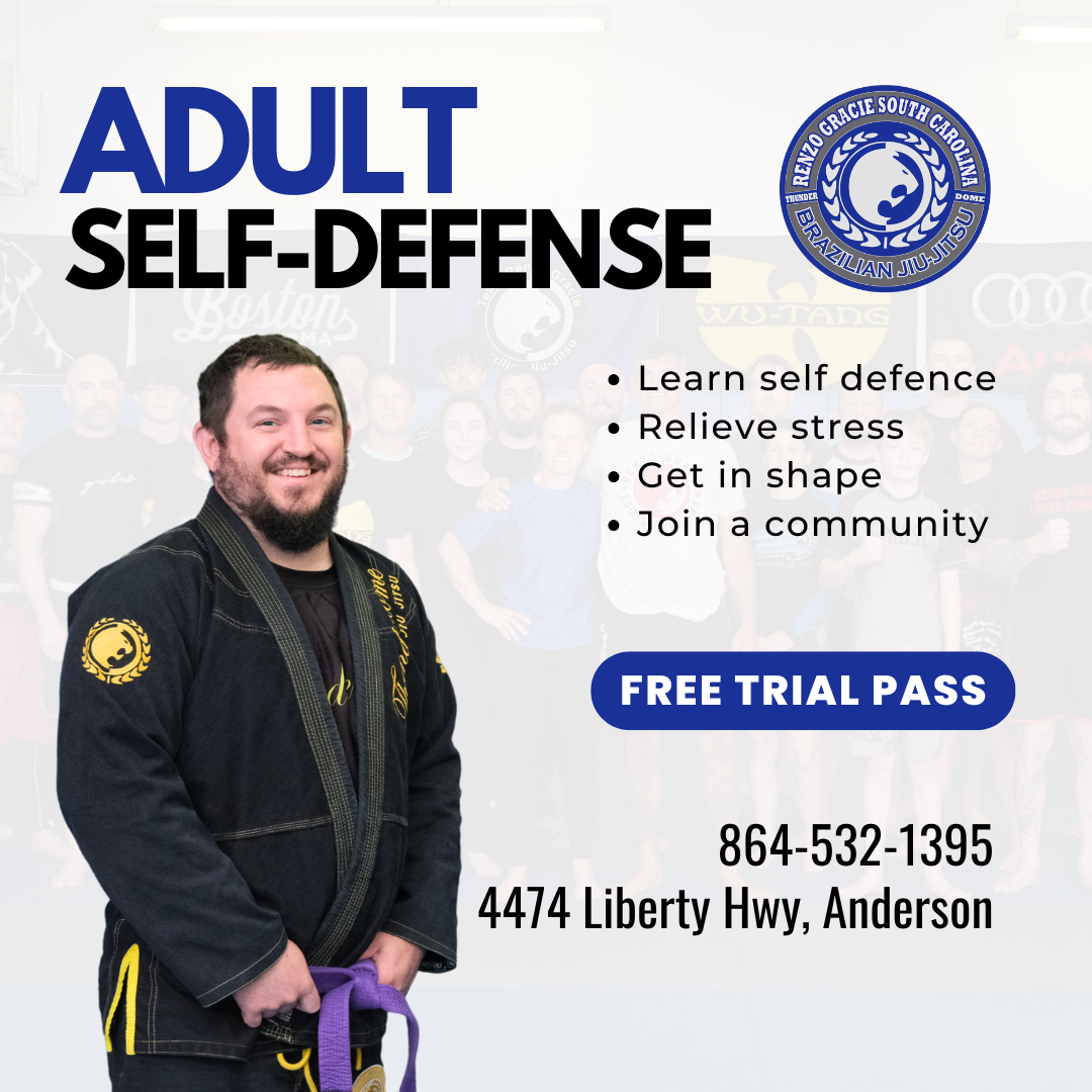 Renzo Gracie South Carolina Facebook ad: Adult Self Defense | Free Trial Pass