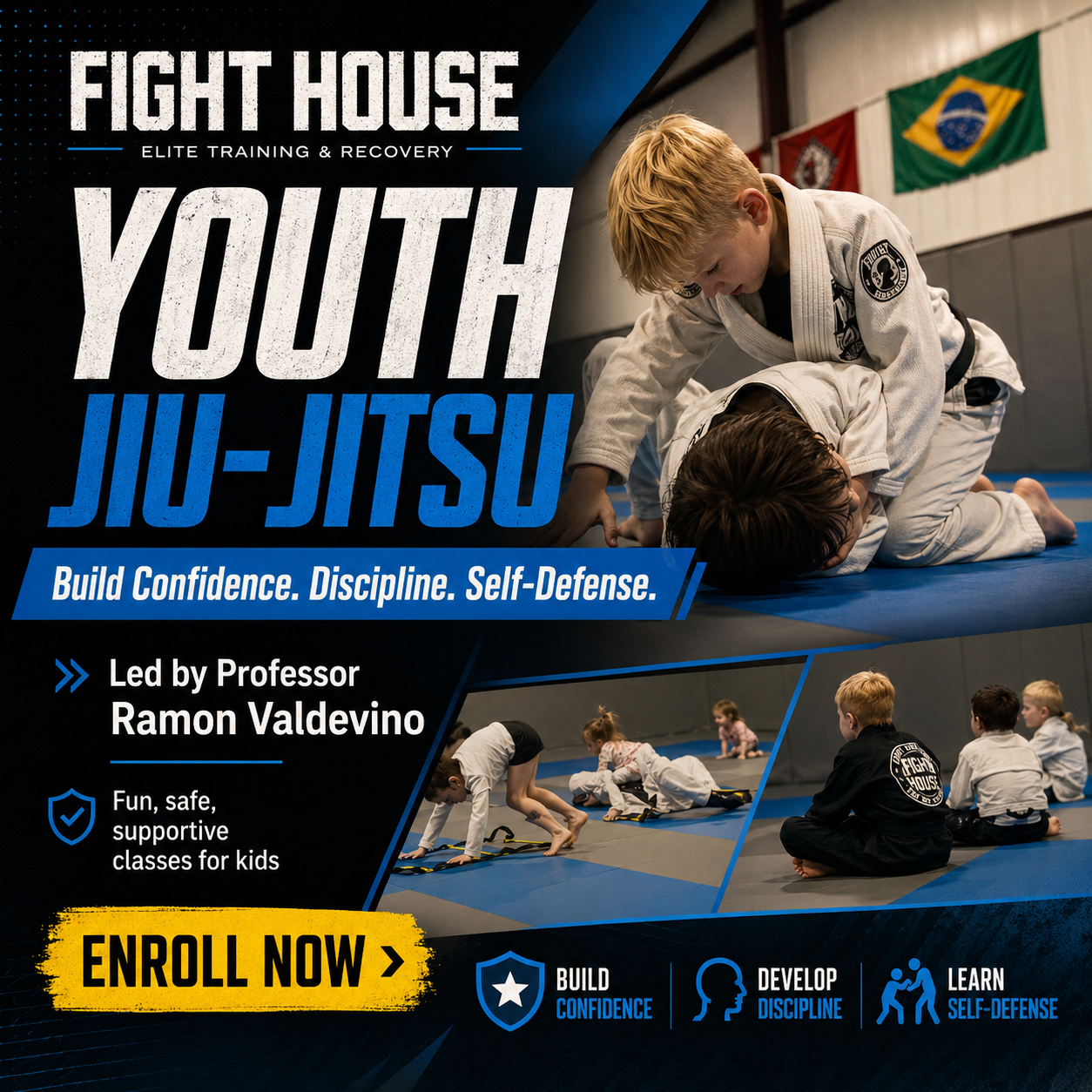Fight House Gym Facebook ad: Youth Jiu-Jitsu Classes