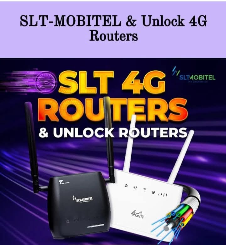 SLT 4G Master Facebook ad: SLT Mobitel 4G Routers & Unlock Routers Available