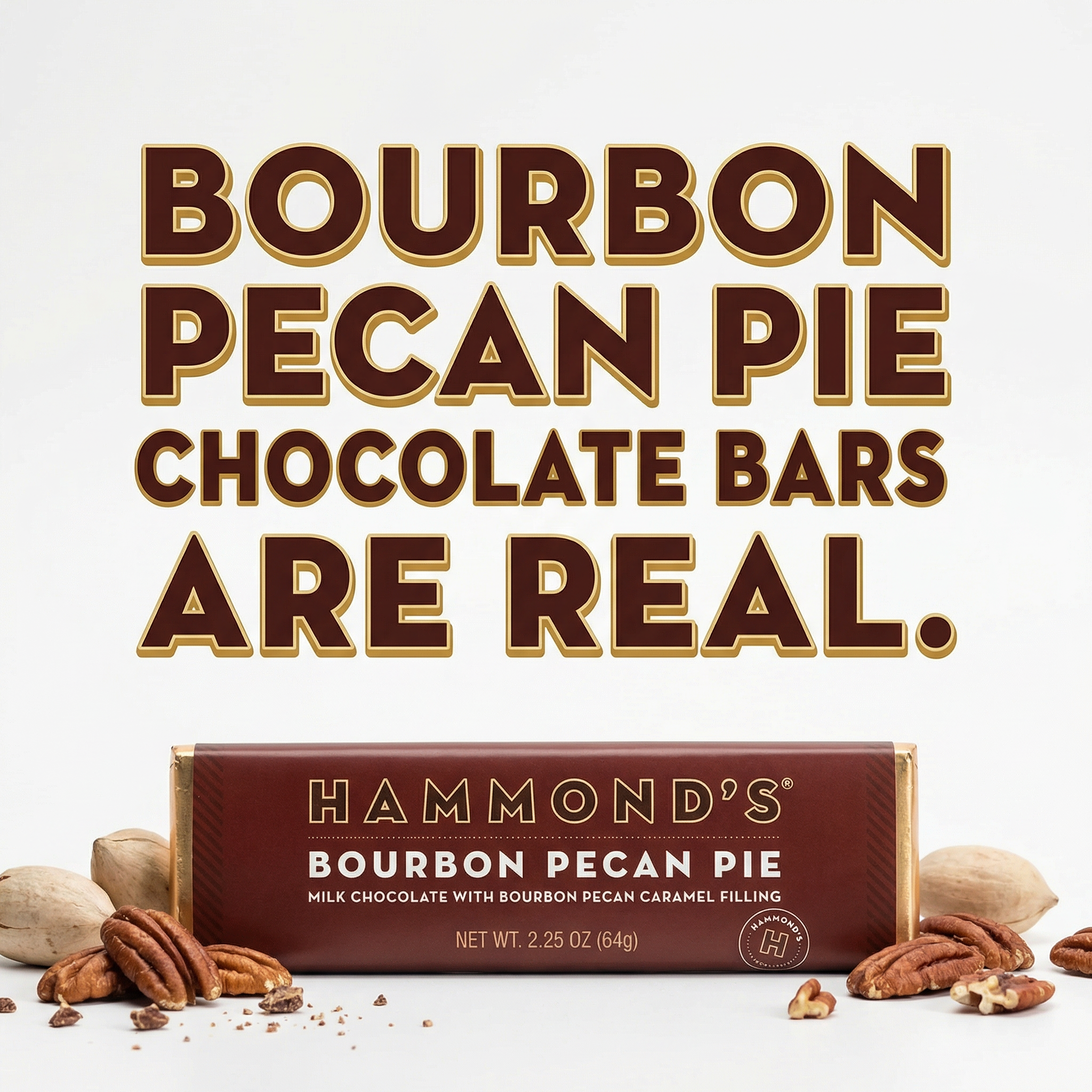 Double Neat Facebook ad: Bourbon Pecan Pie Chocolate