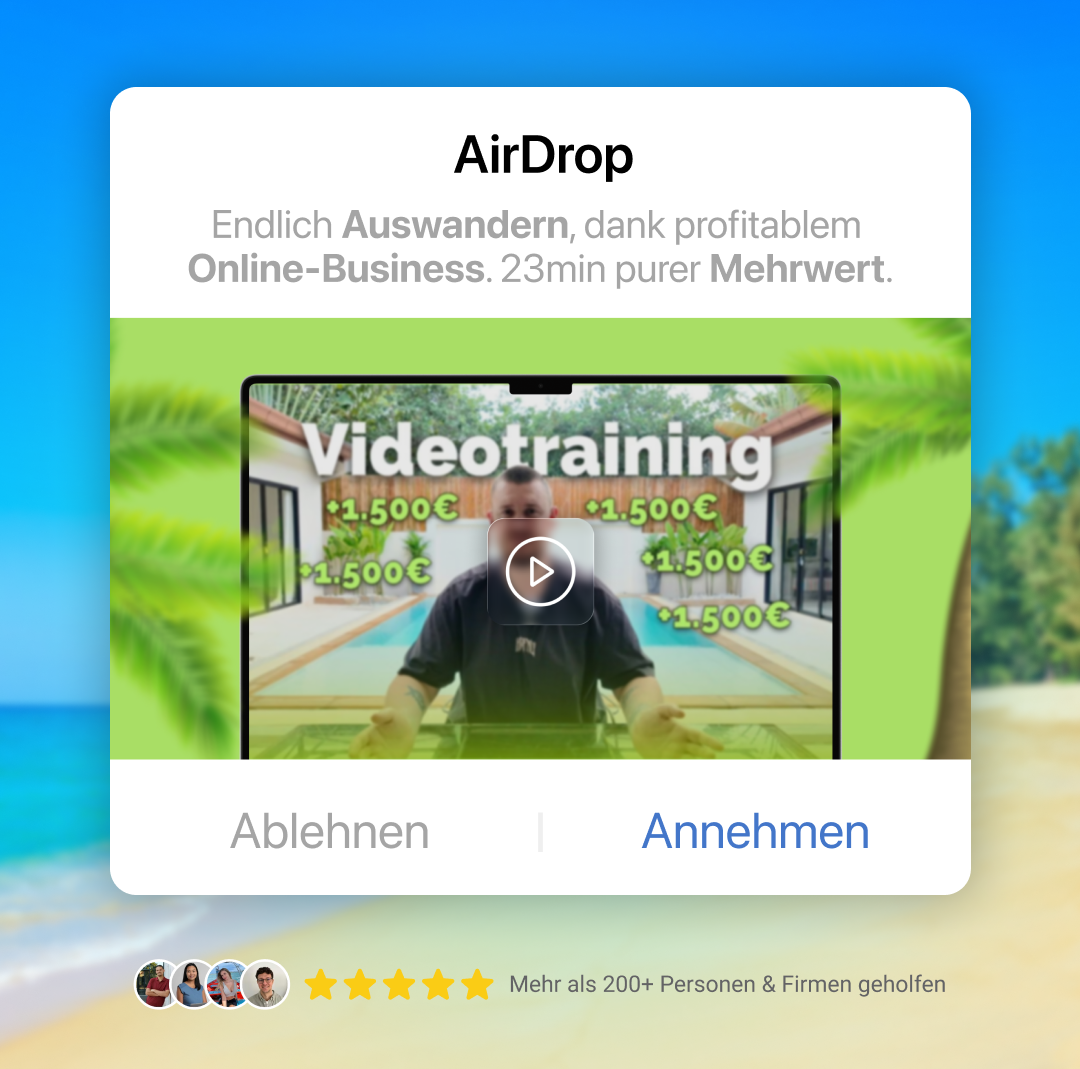 Nico & Viktoria - Dreamlife.now Facebook ad: Der Ort verändert manchmal mehr als das Einkommen