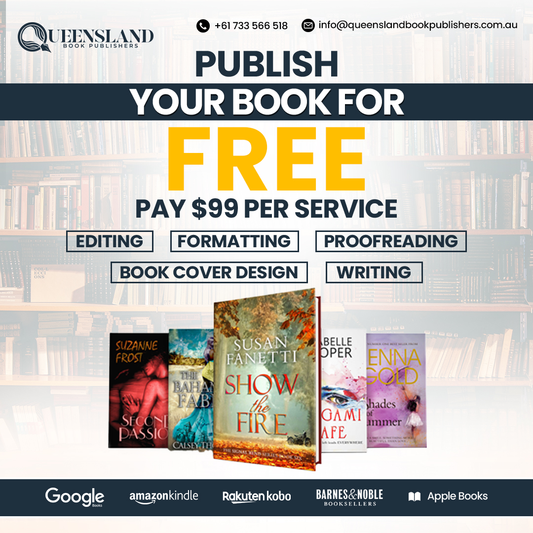 Queensland Book Publishers Facebook ad: Get Your Book Published With Us