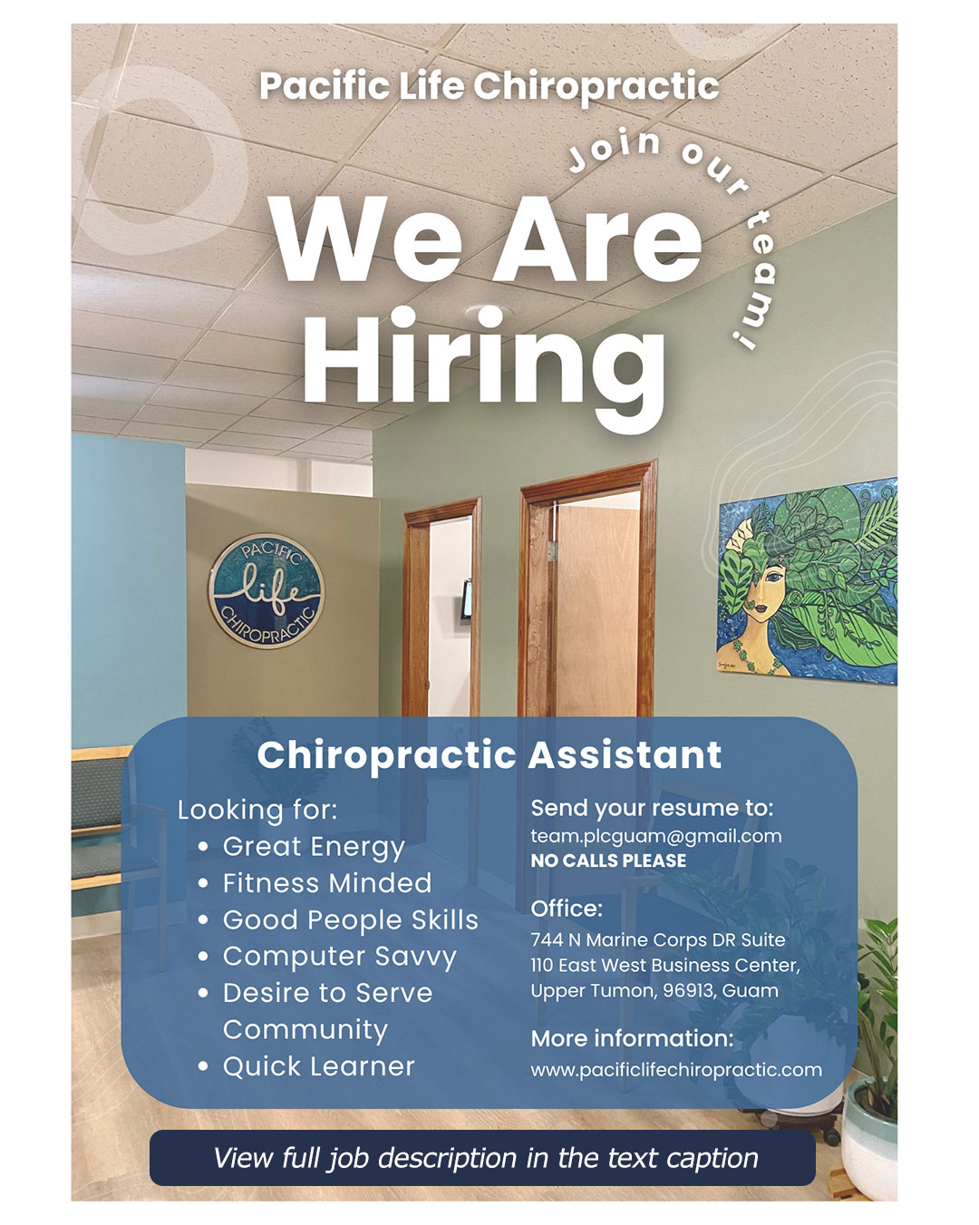 Pacific Life Chiropractic Guam Facebook ad