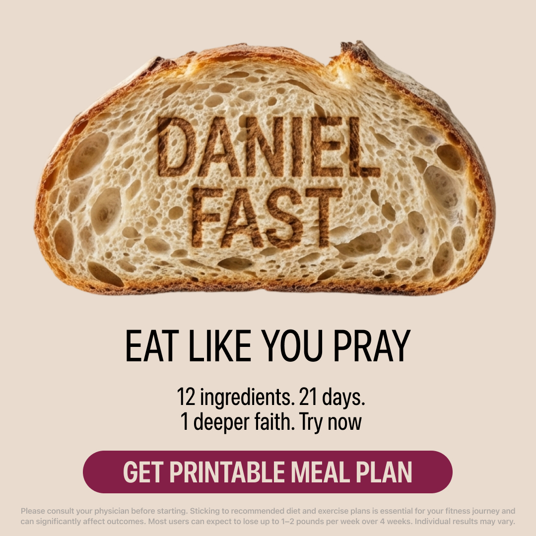 Daniel Fast Diet Plan Facebook ad: Start Your Daniel Fast Challenge