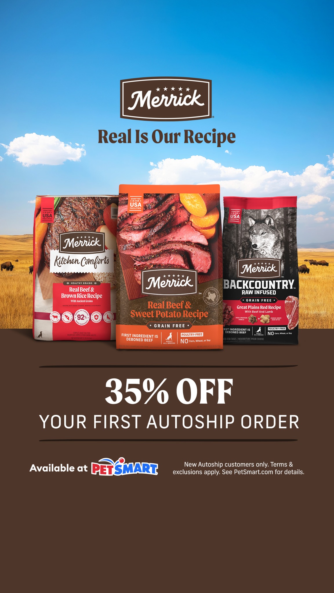 PetSmart Facebook ad: Save on Real Nutrition with Merrick