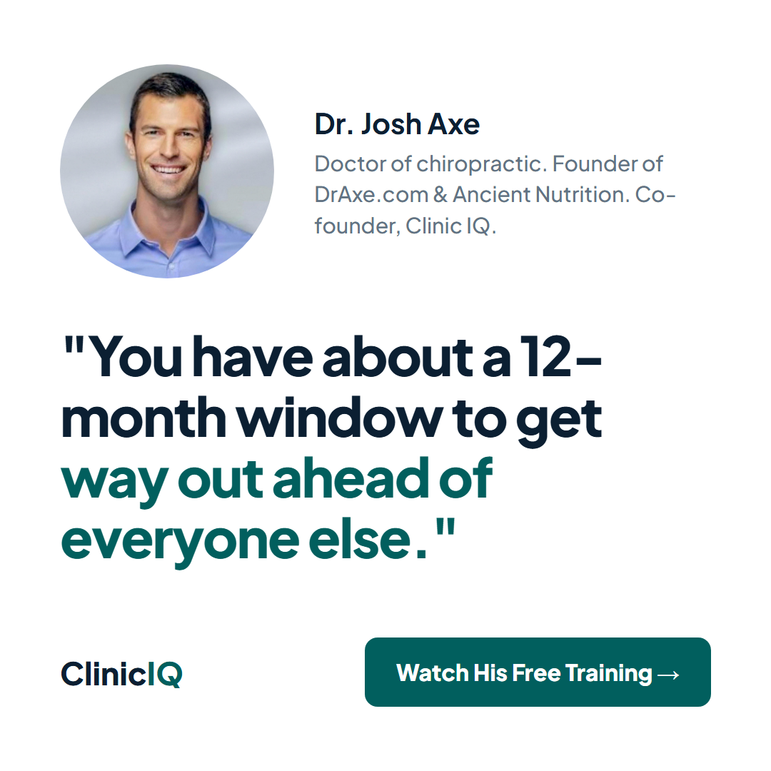 Clinic IQ Facebook ad: FREE AI Masterclass