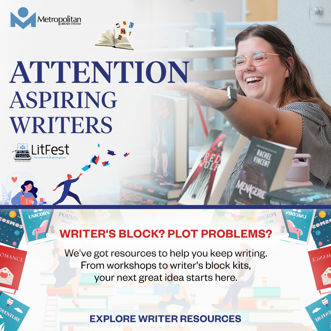 Metropolitan Library System Facebook ad: This summer, write your next chapter, plan your…