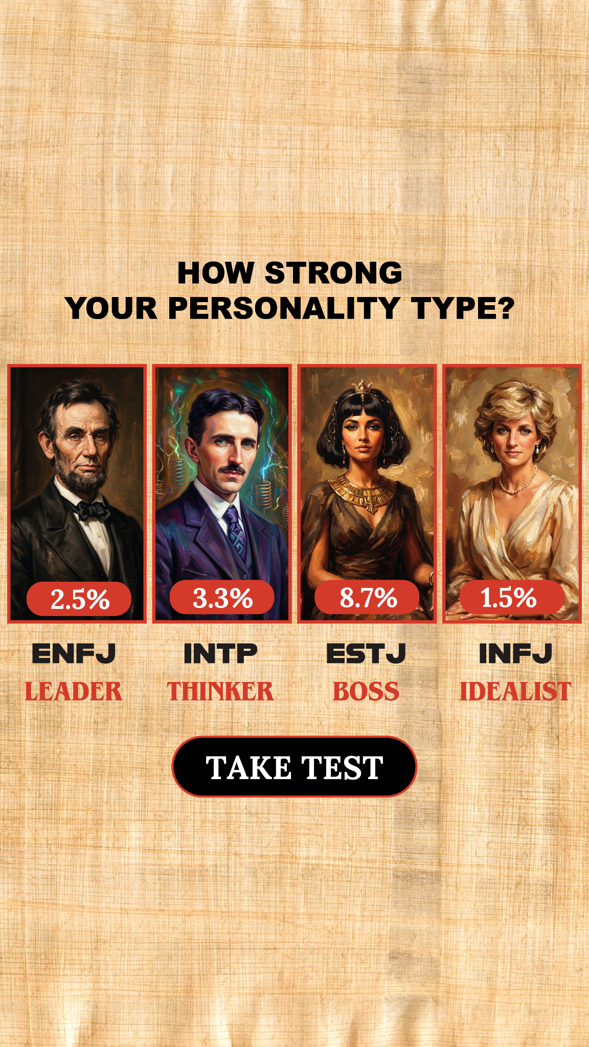 Personality Type Facebook ad
