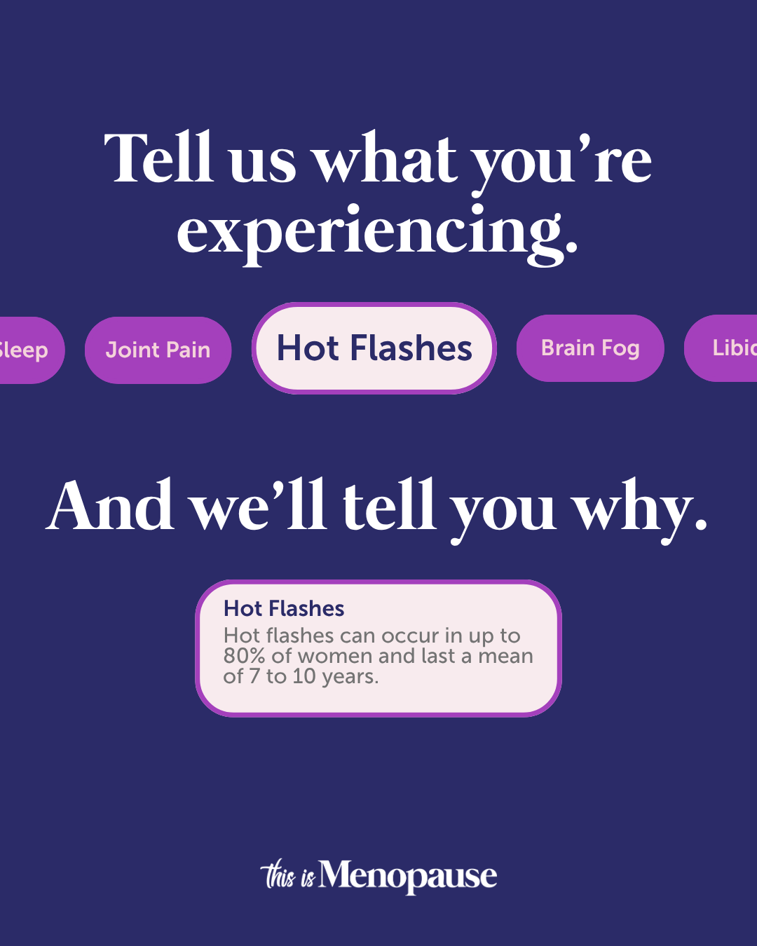 ThisIsMenopause Facebook ad: Is This Perimenopause? Check Your Symptoms