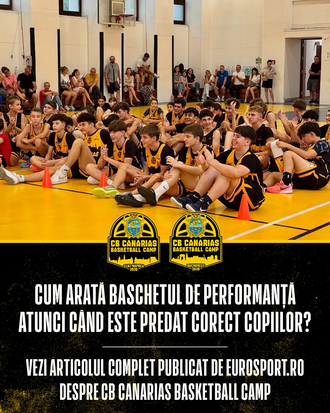 CB Canarias Bucharest Basketball Camp Facebook ad: Ce se întâmplă când experiența unui club de…