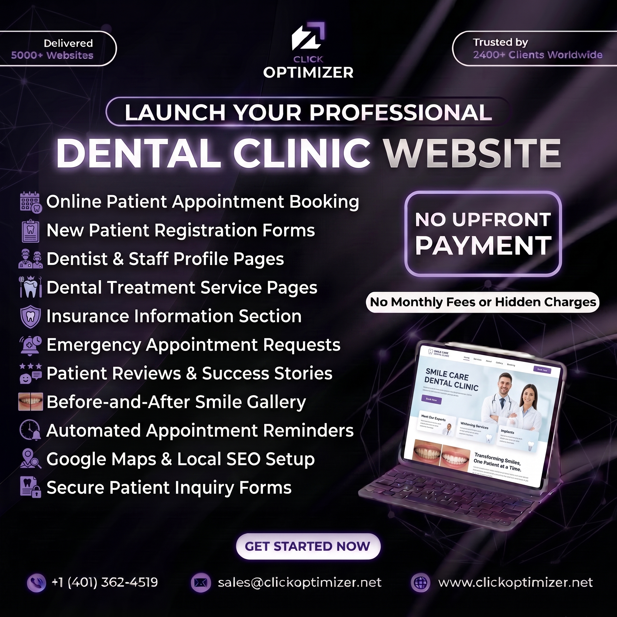 Click Optimizer Facebook ad: No Upfront Payment
