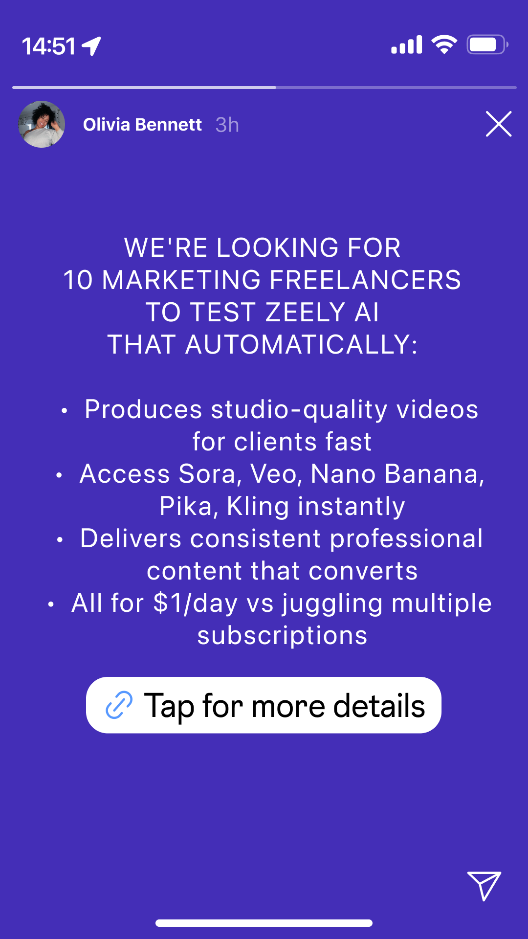 Zeely Facebook ad