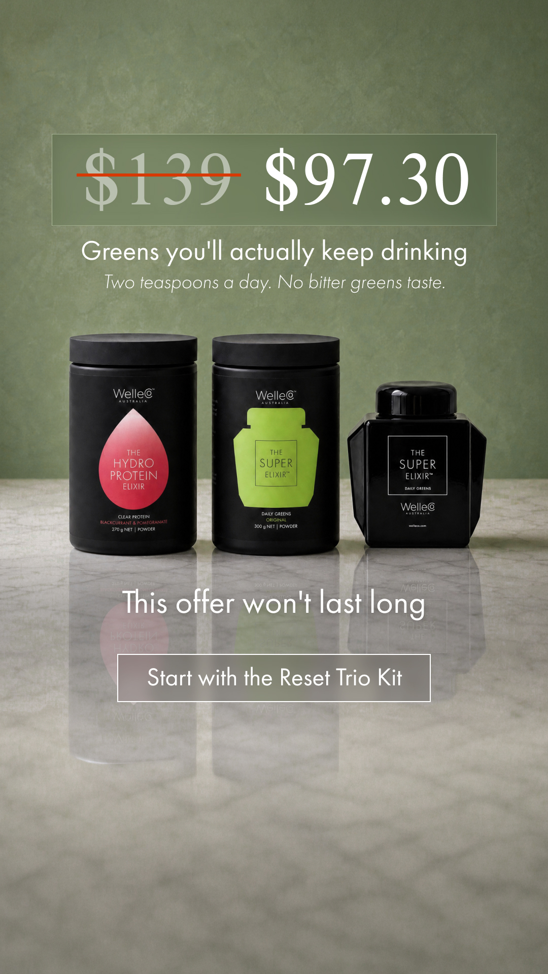 WelleCo Facebook ad