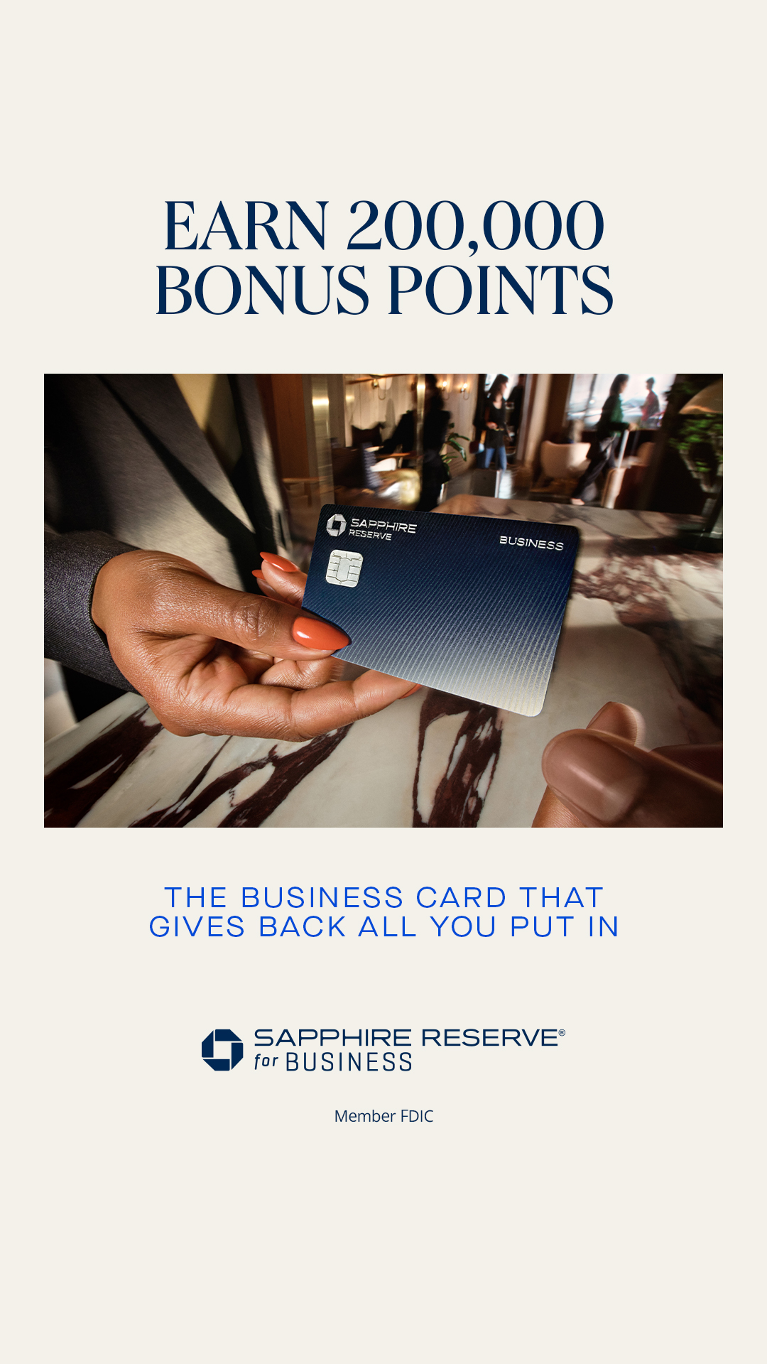 Chase Sapphire Facebook ad