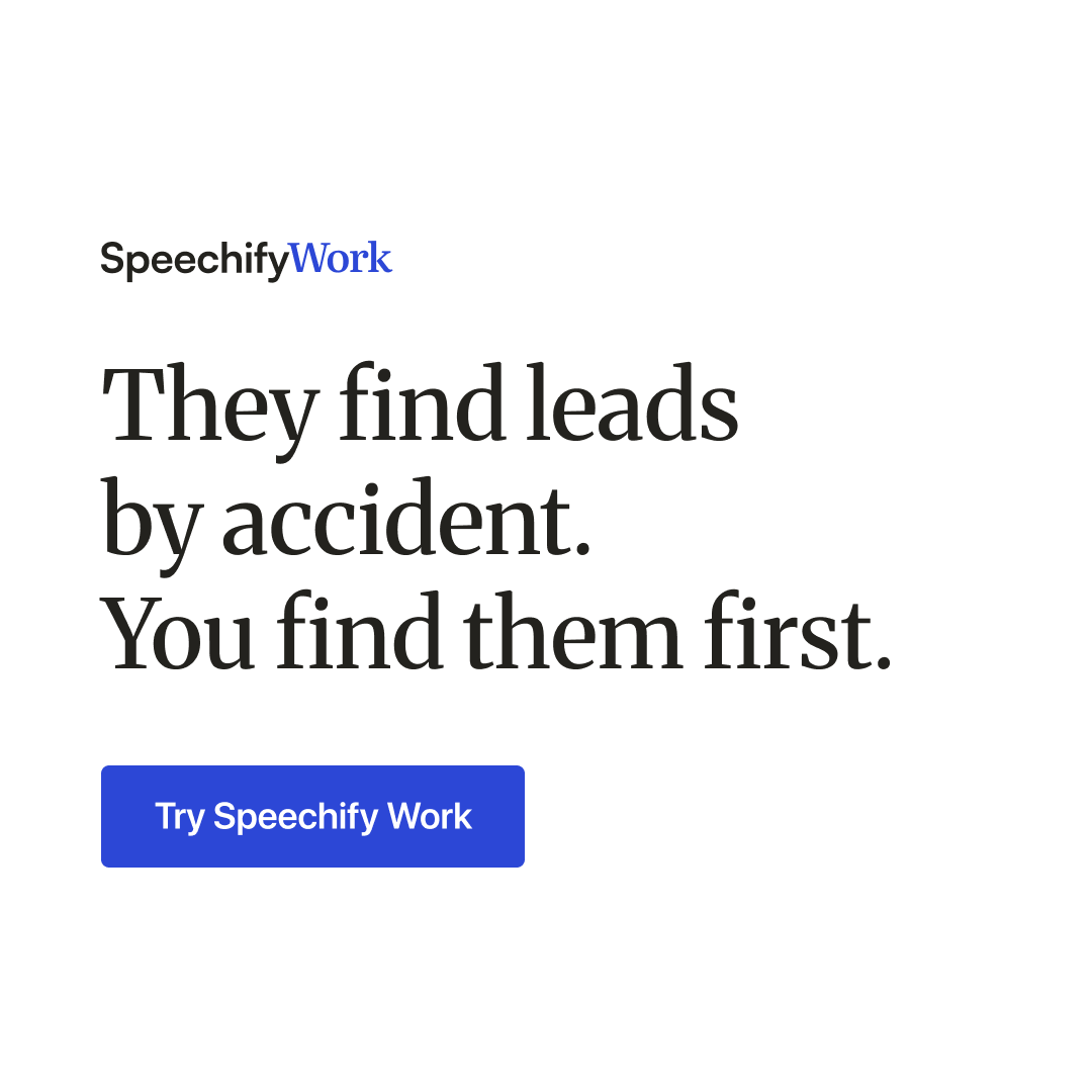 Speechify Facebook ad