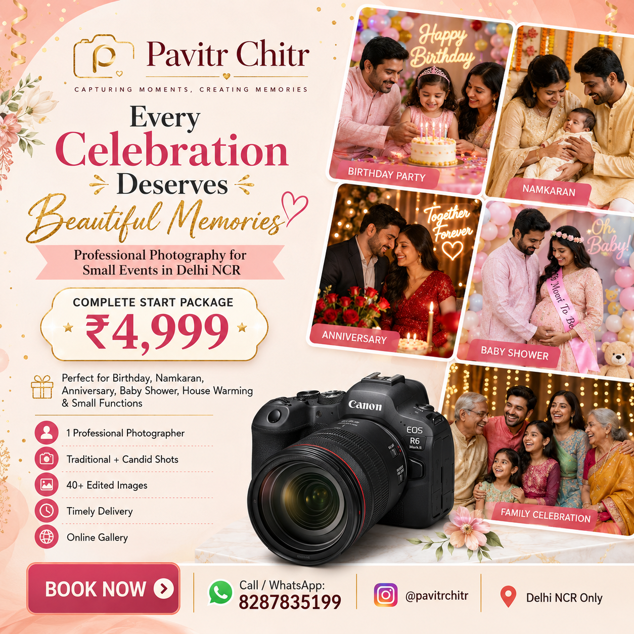 Pavitr Chitr Facebook ad: Family Function Photography in Delhi NCR