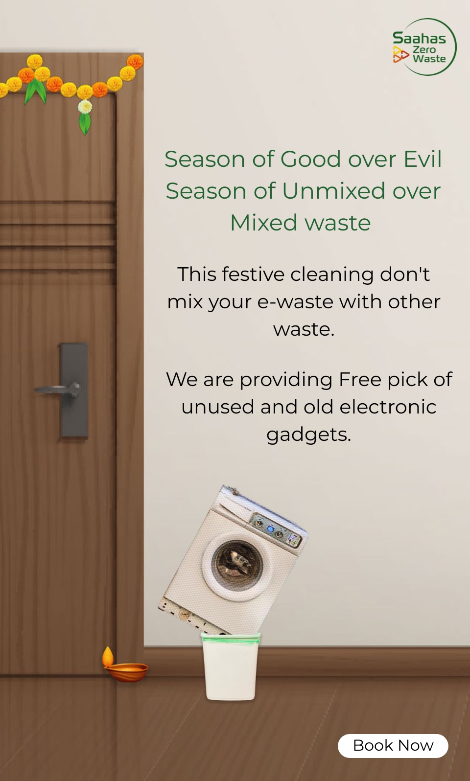 Saahas Zero Waste Facebook ad from May 13, 2026