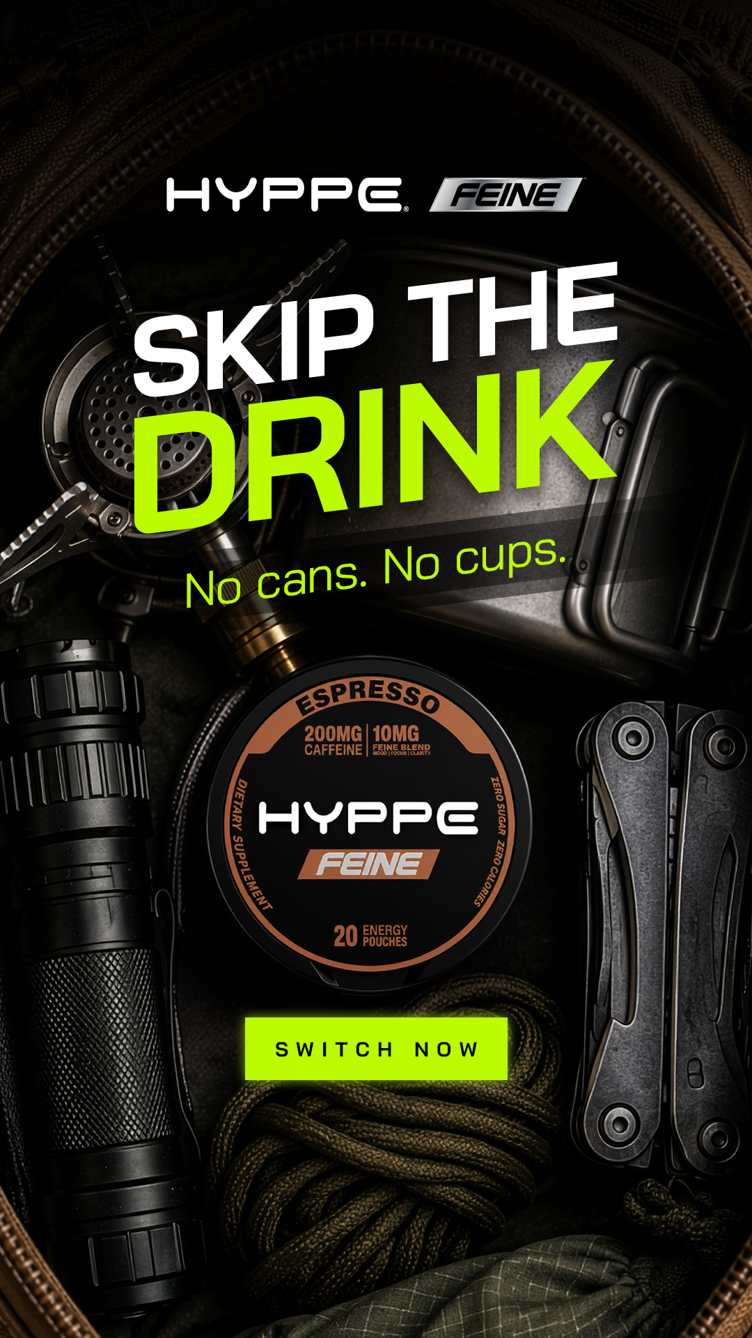 HYPPE Facebook ad: Feine Energy Pouches