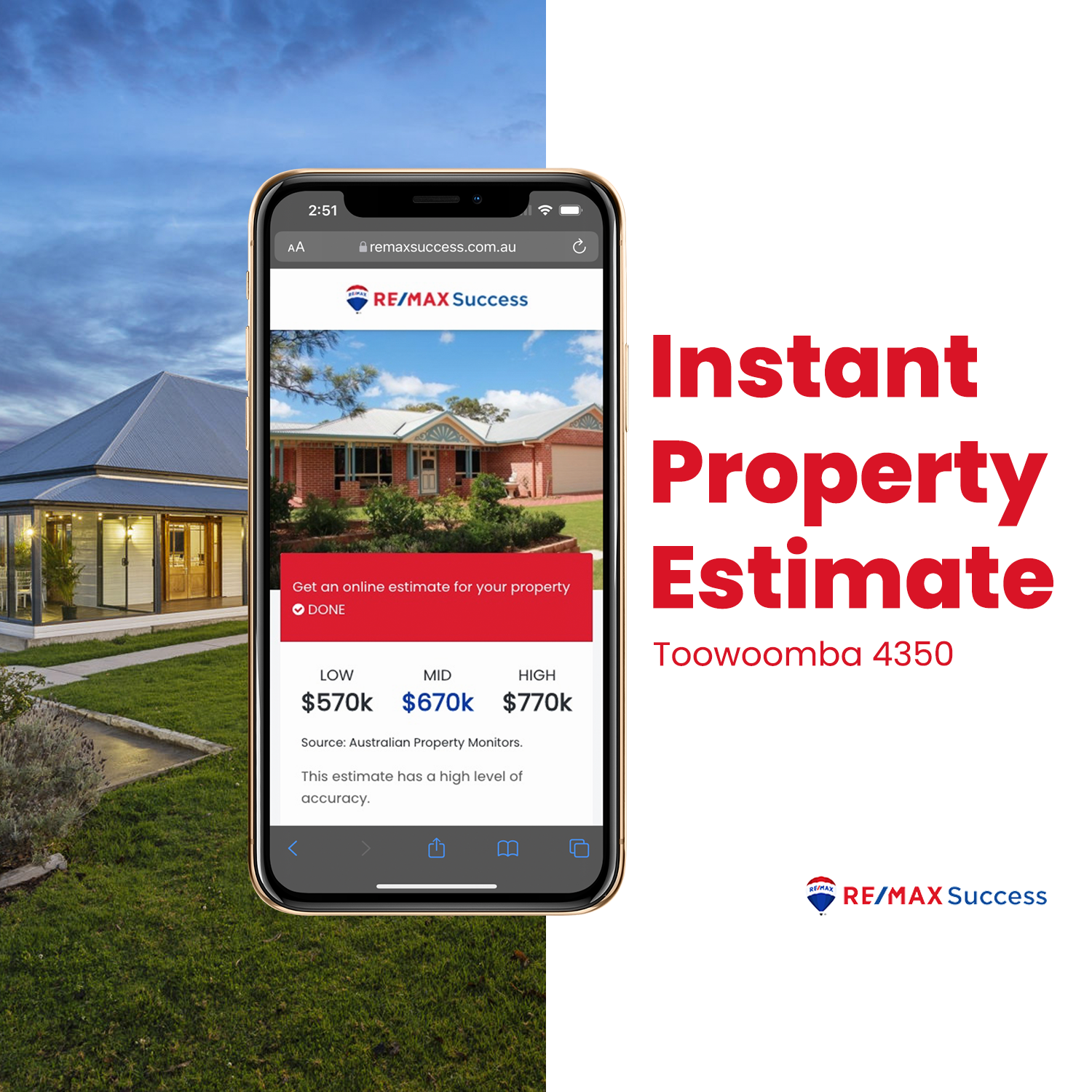 RE/MAX Success Facebook ad: Get Free Property Estimate