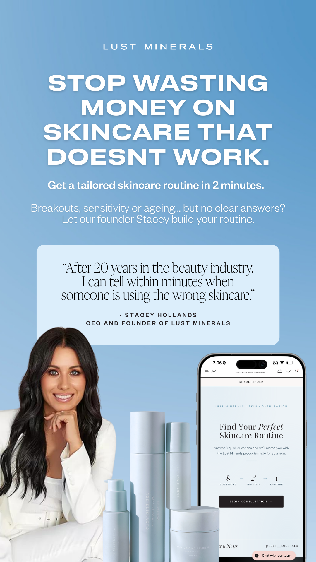 Lust Minerals Facebook ad