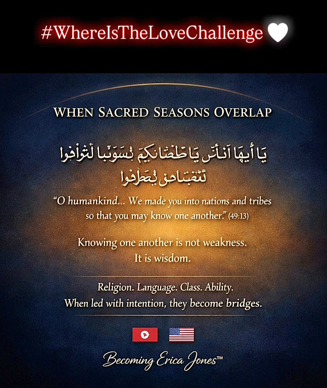 Erica Jones Facebook ad: When Sacred Seasons Overlap