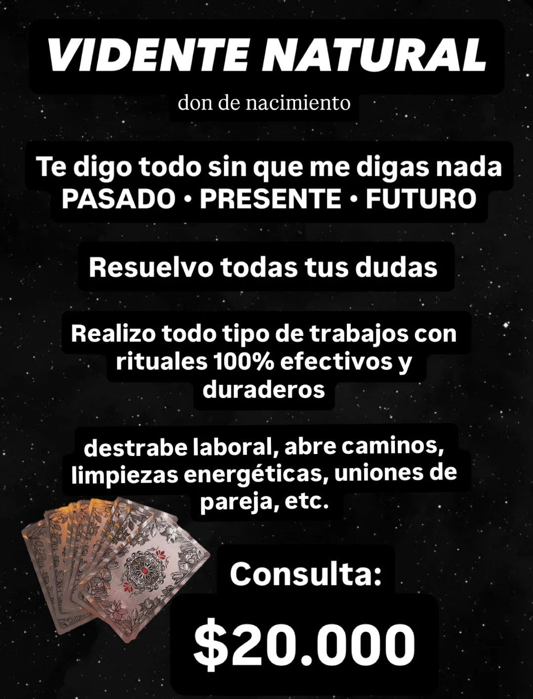 Tarot de Calista Facebook ad: Sé el escritor de tu propia historia