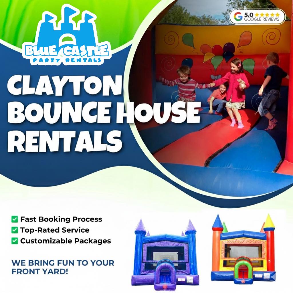 Blue castle party rentals LLC Facebook ad: Planning a party this weekend?