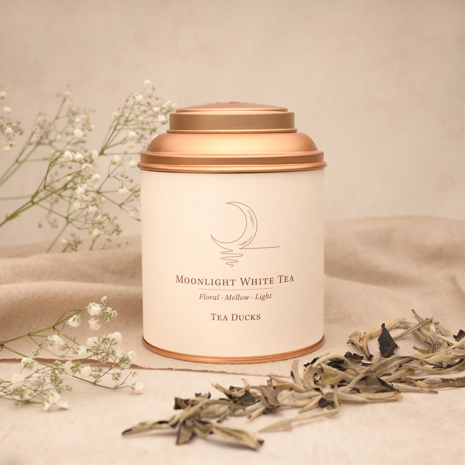 Tea Ducks Facebook ad: Tea, In Its Own Time • Moonlight White…